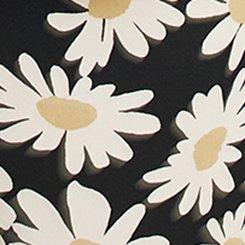 Button-Front Smocked Tunic Cami, DAISY PATCH DEEP BLACK, swatch