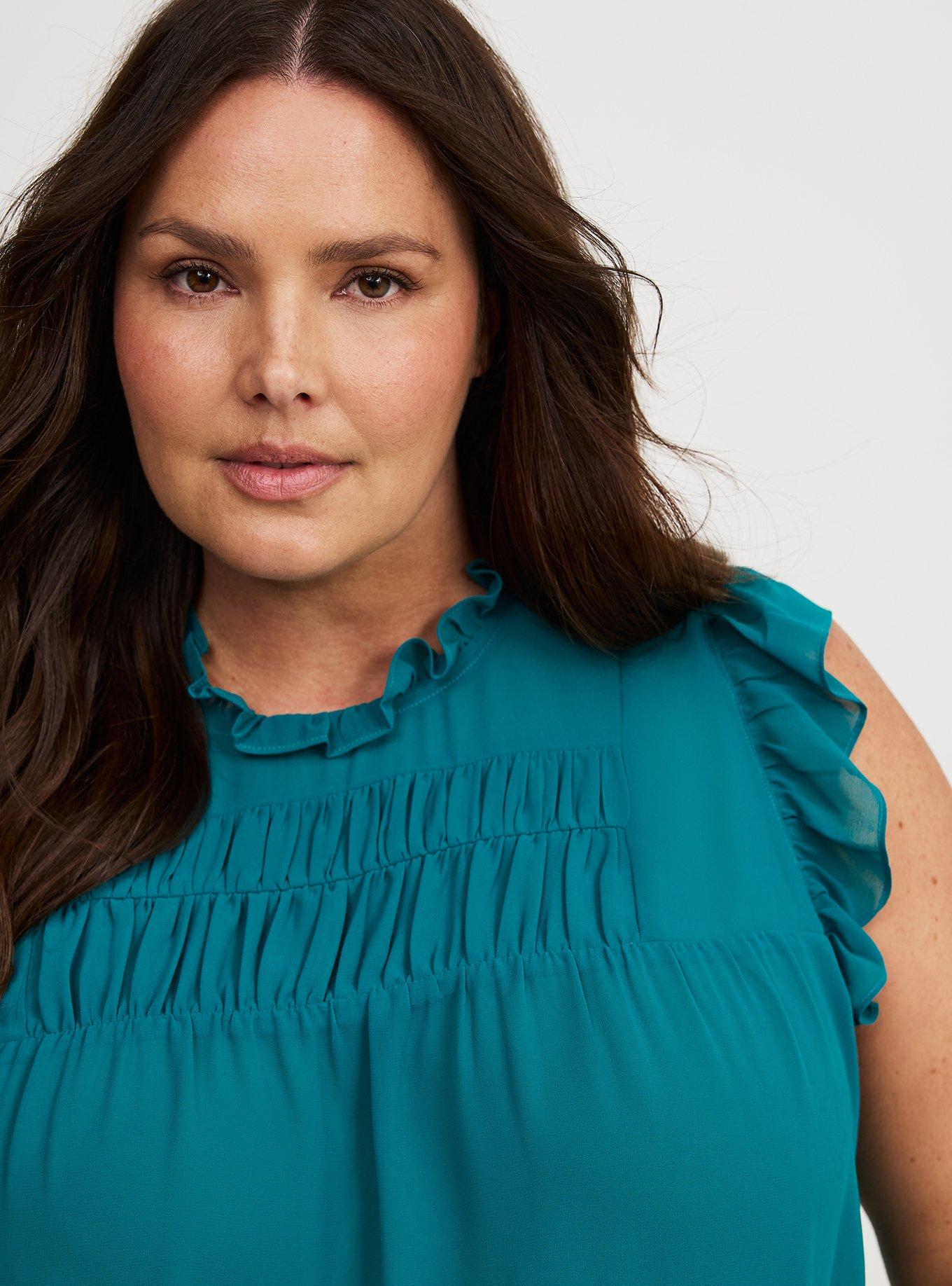 Chiffon Ruffle Smocked Top