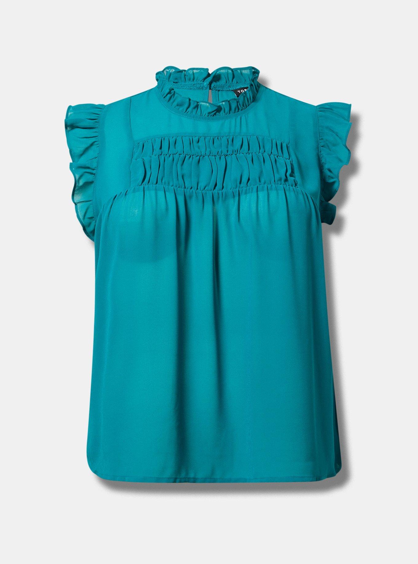 Chiffon Ruffle Smocked Top