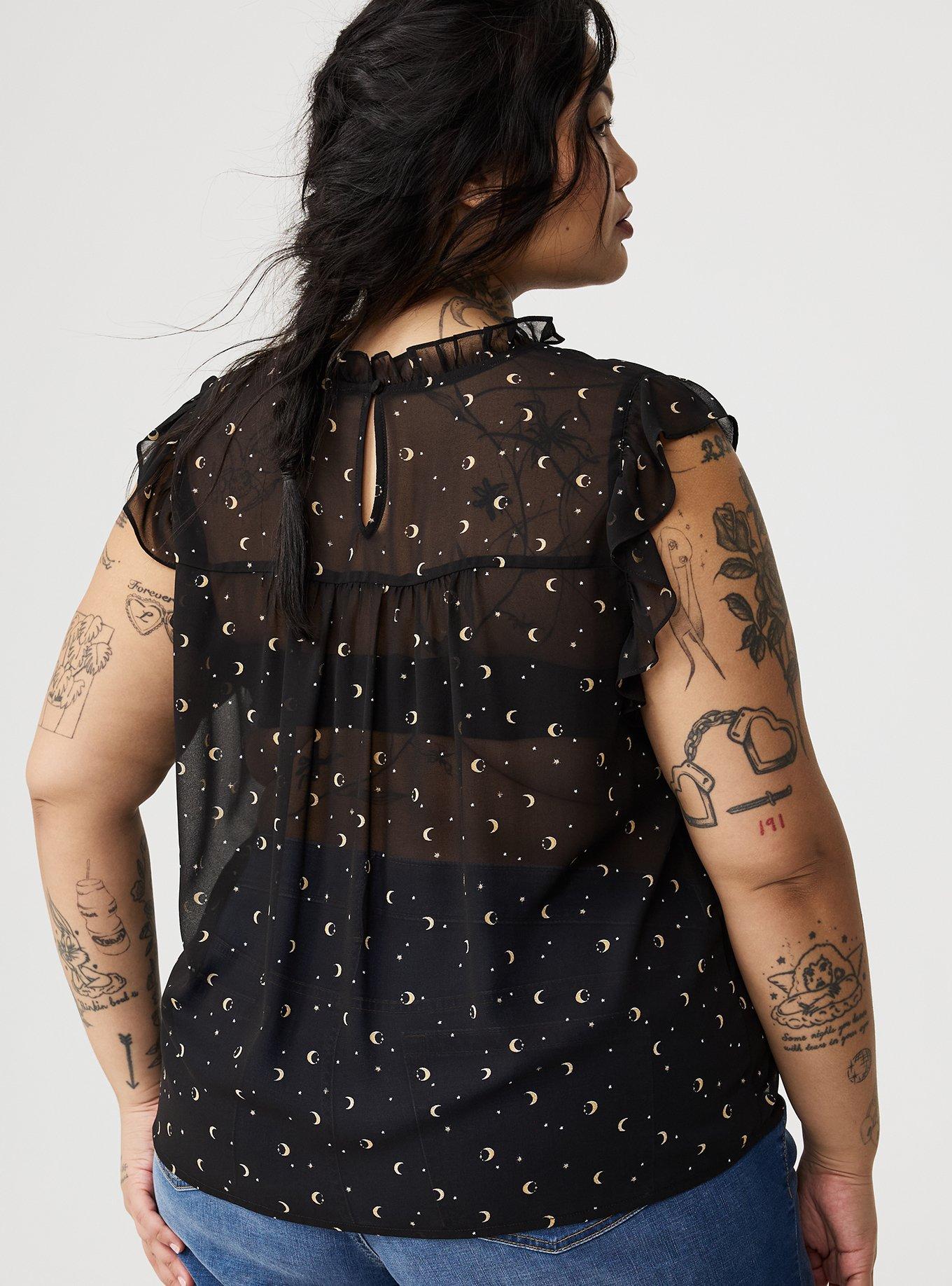 Chiffon Ruffle Smocked Top