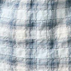 Flutter Sleeve Pintuck Blouse, MAUD PLAID BLUE, swatch