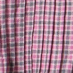 Flutter Sleeve Pintuck Blouse, ROMA PLAID MAUVE, swatch