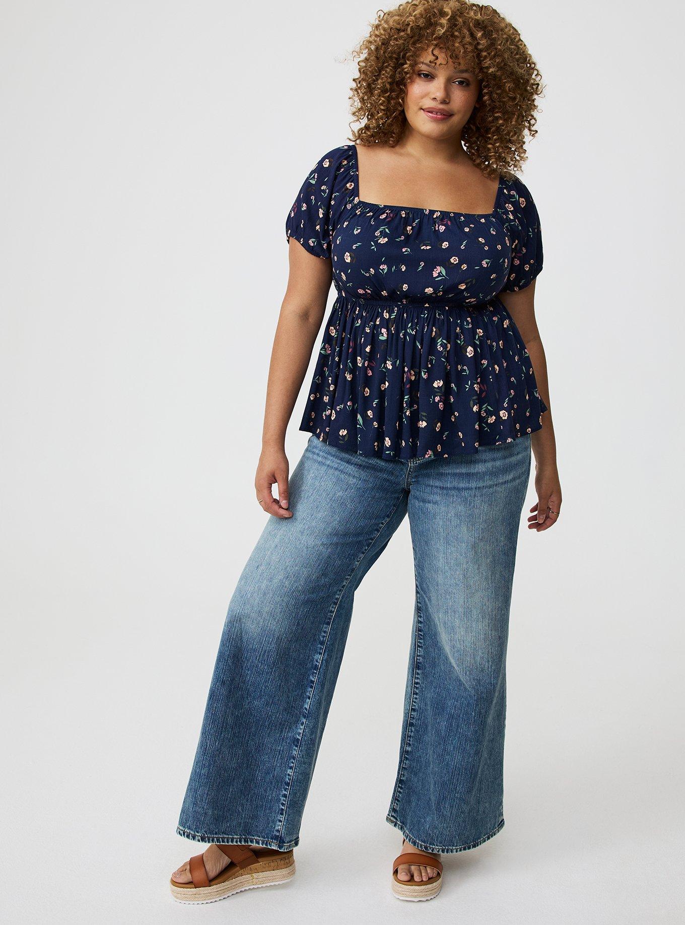 Babydoll Square-Neck Top