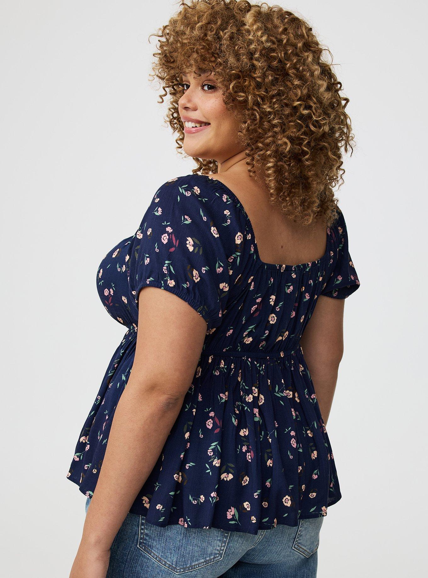 Babydoll Square-Neck Top