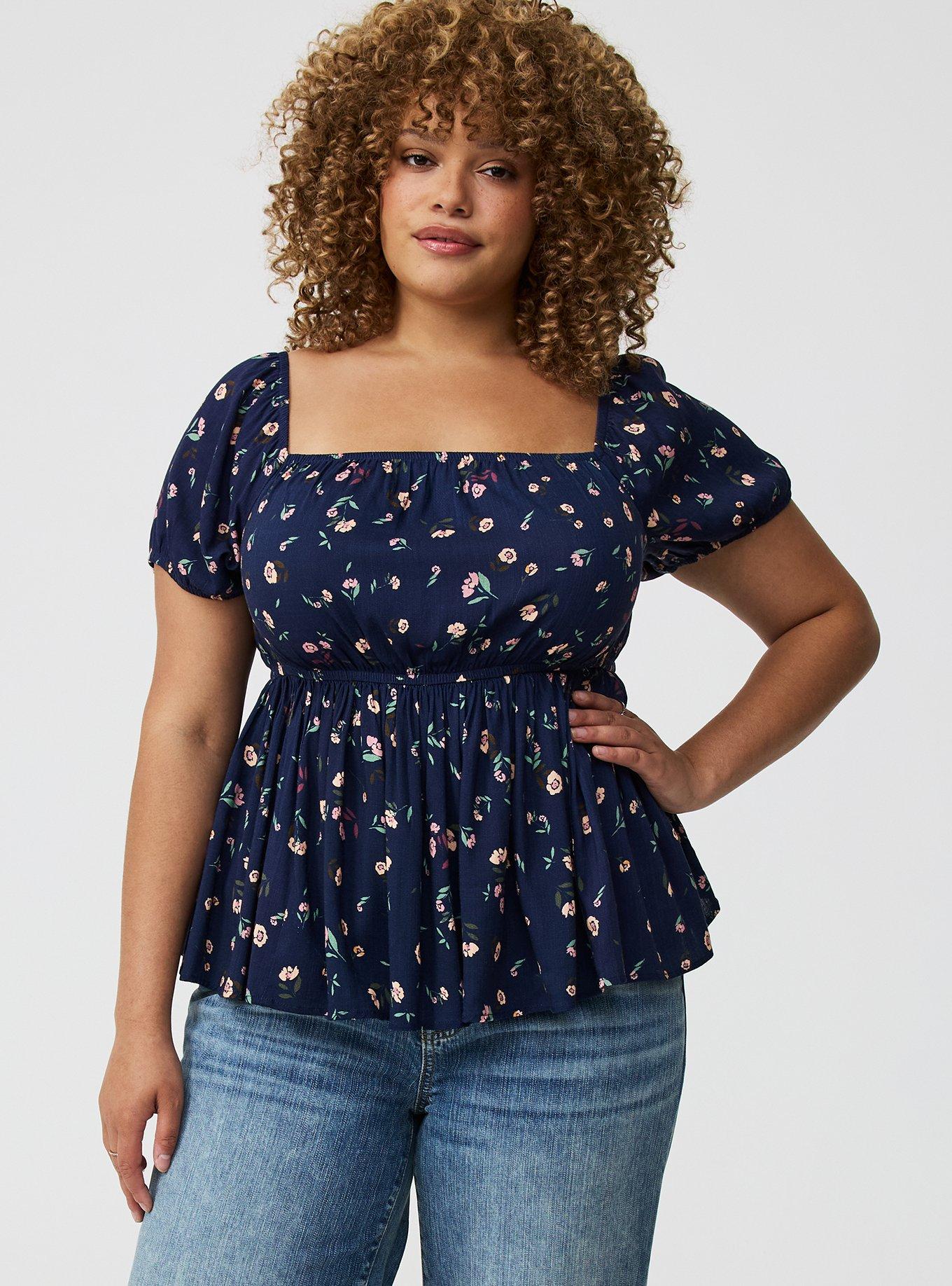 Babydoll Square-Neck Top