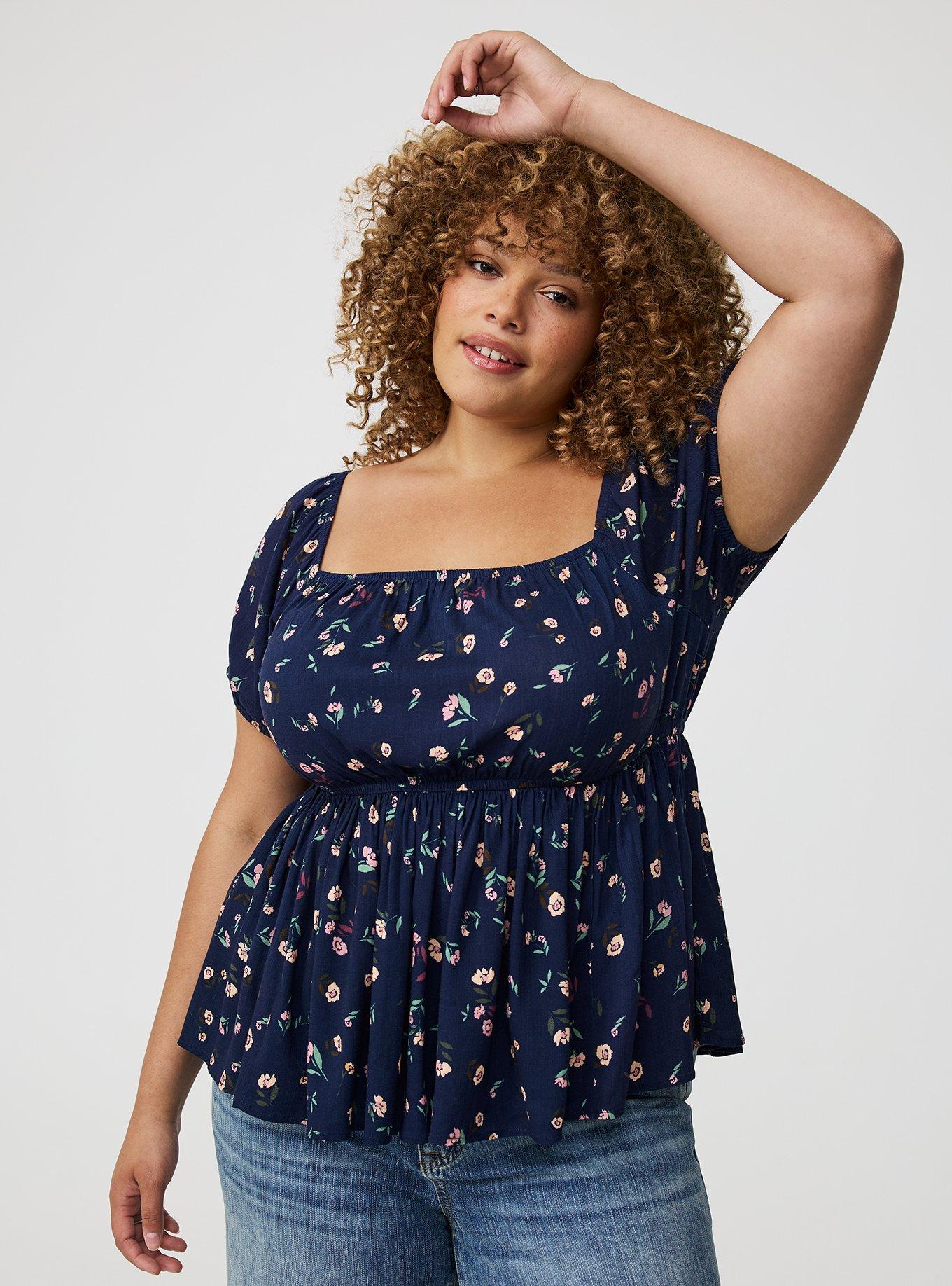 Babydoll Square-Neck Top