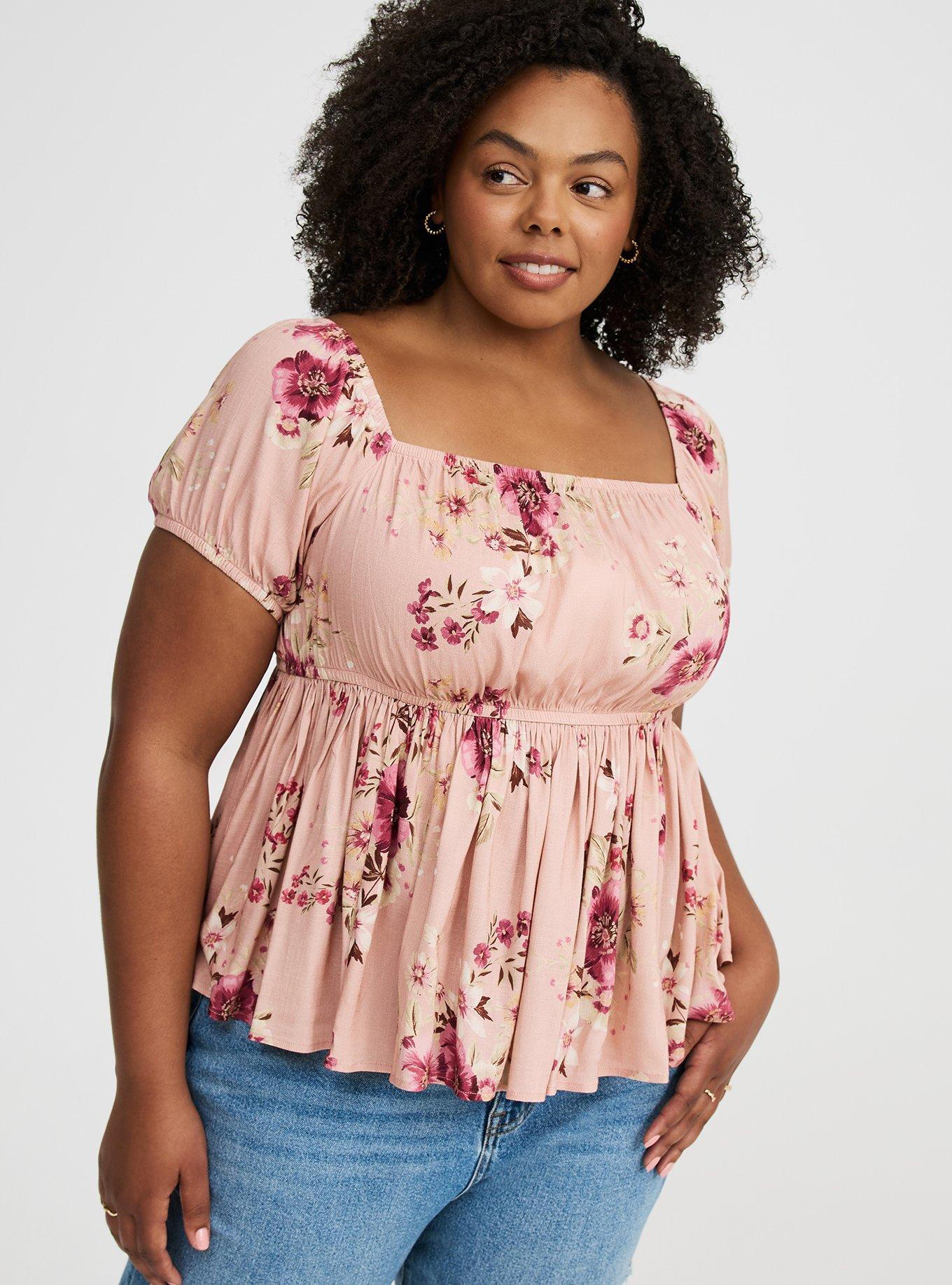 Babydoll Square-Neck Top