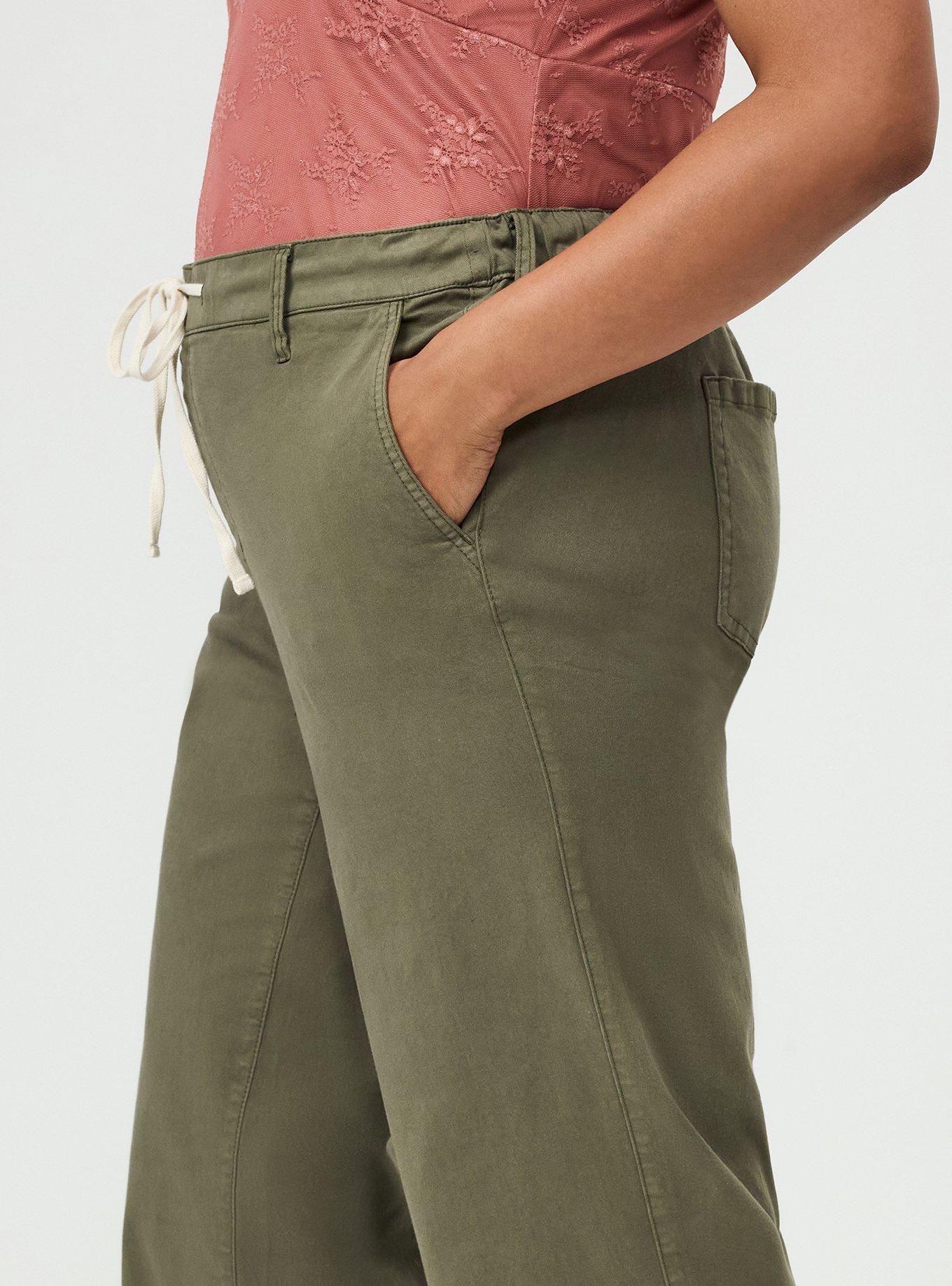 Plus Size Weekend Mid-Rise Wide-Leg Pant, DUSTY OLIVE, alternate