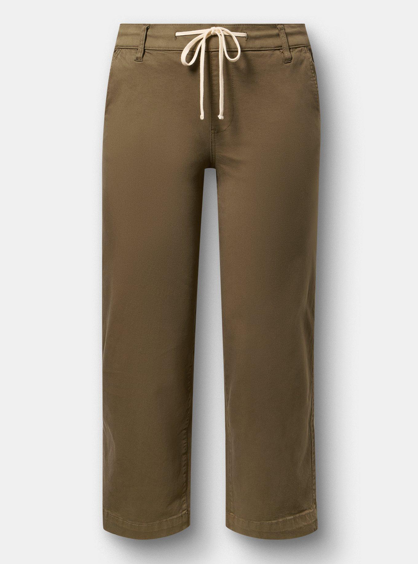 Plus Size Weekend Mid-Rise Wide-Leg Pant, DUSTY OLIVE, flat