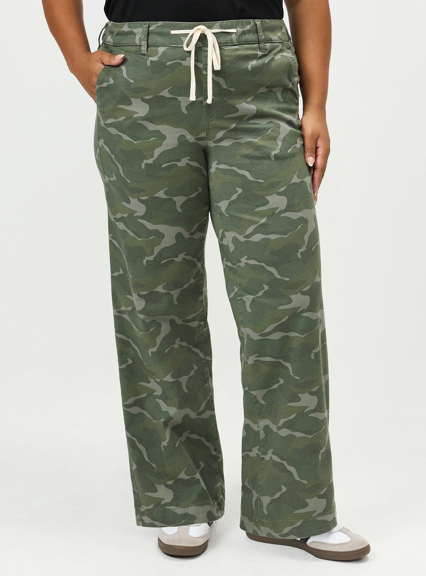 Plus Size Weekend Mid-Rise Wide-Leg Pant, CAMO CADET, alternate
