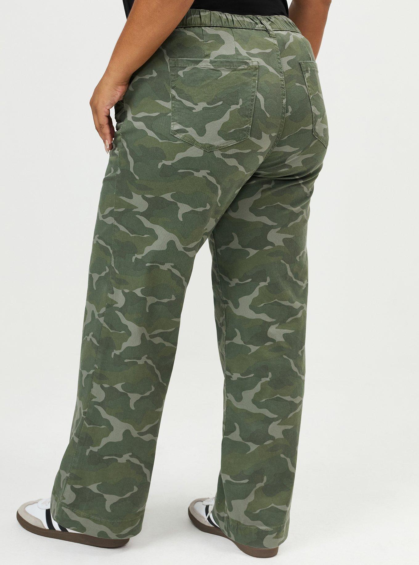 Plus Size Weekend Mid-Rise Wide-Leg Pant, CAMO CADET, alternate