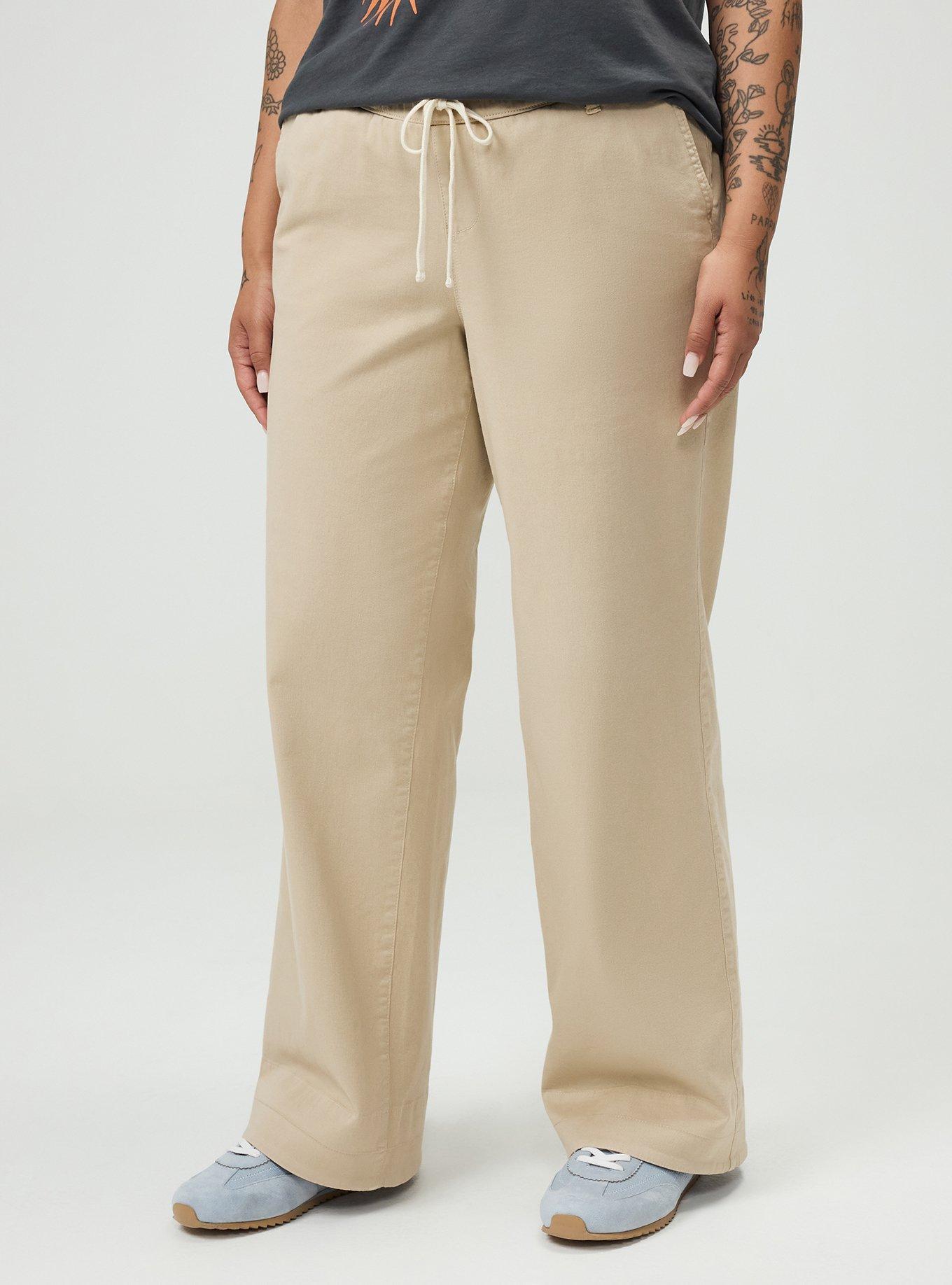 Plus Size Weekend Mid-Rise Wide-Leg Pant, VINTAGE KHAKI, alternate