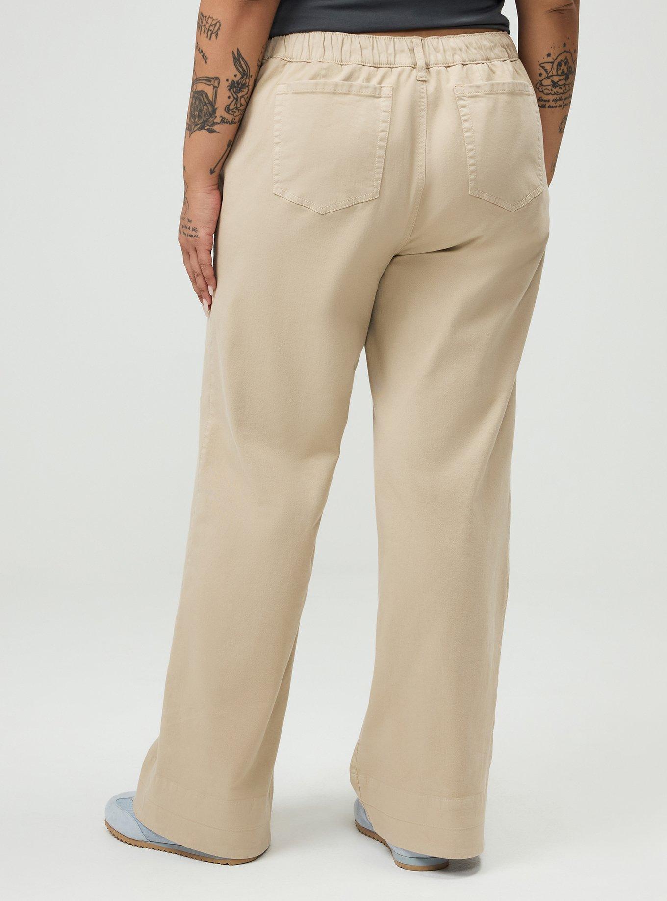 Plus Size Weekend Mid-Rise Wide-Leg Pant, VINTAGE KHAKI, alternate