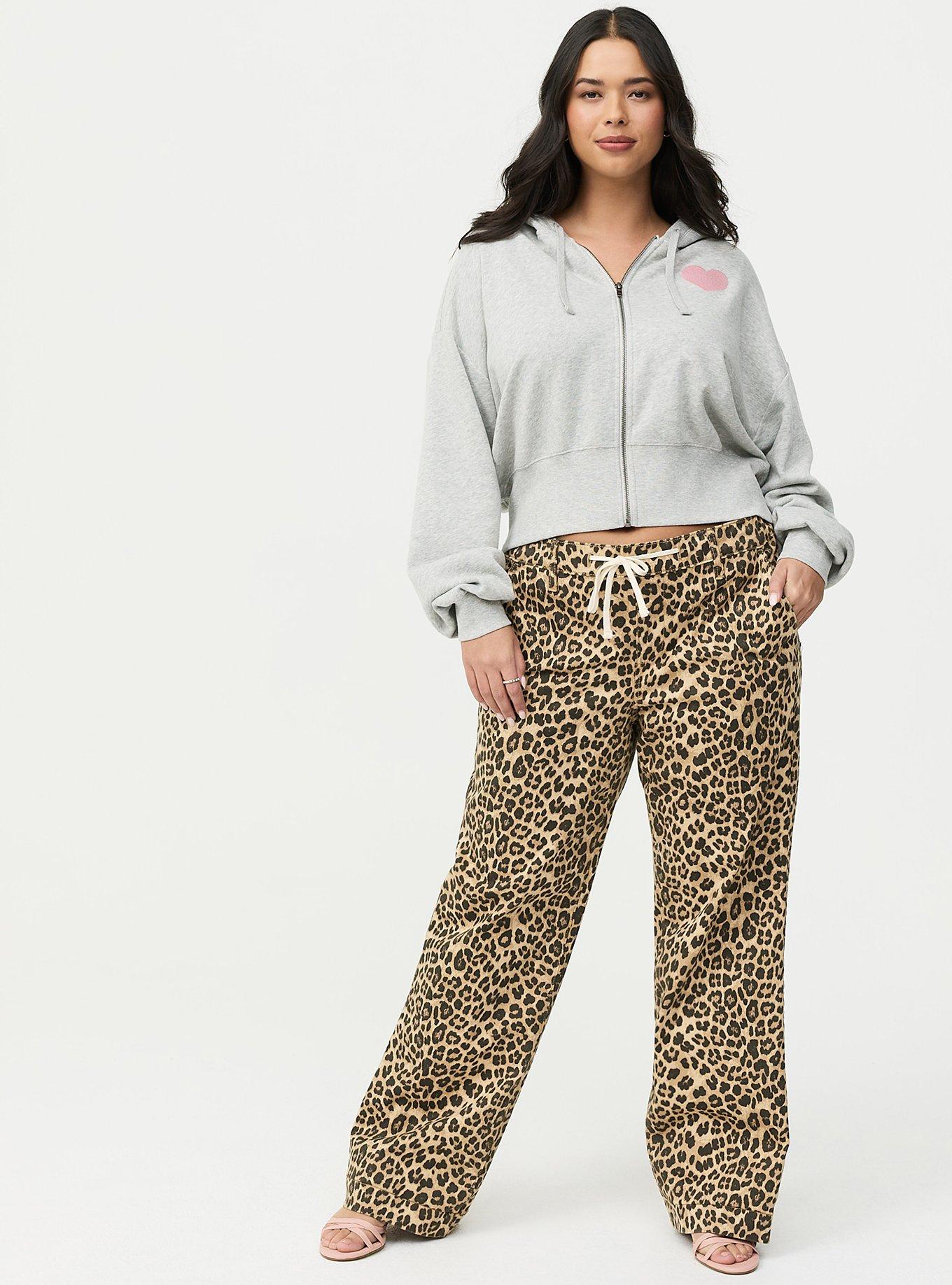 Weekend Mid-Rise Wide Leg Pant, FIFTIES LEOPARD NEUTRAL, hi-res