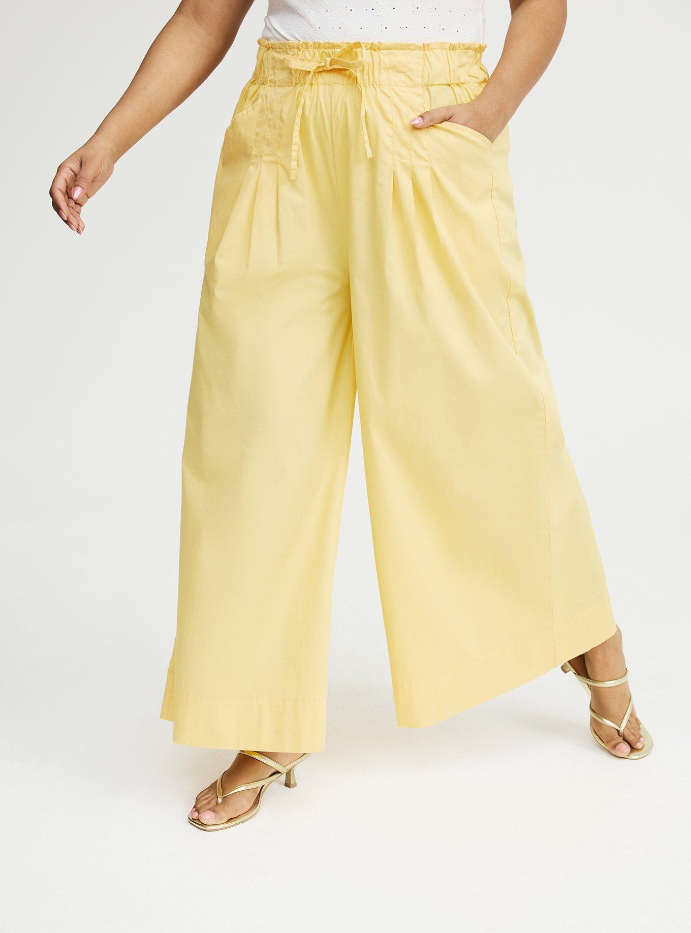 Pull-On Poplin Wide-Leg Pant, SUNDRESS, alternate