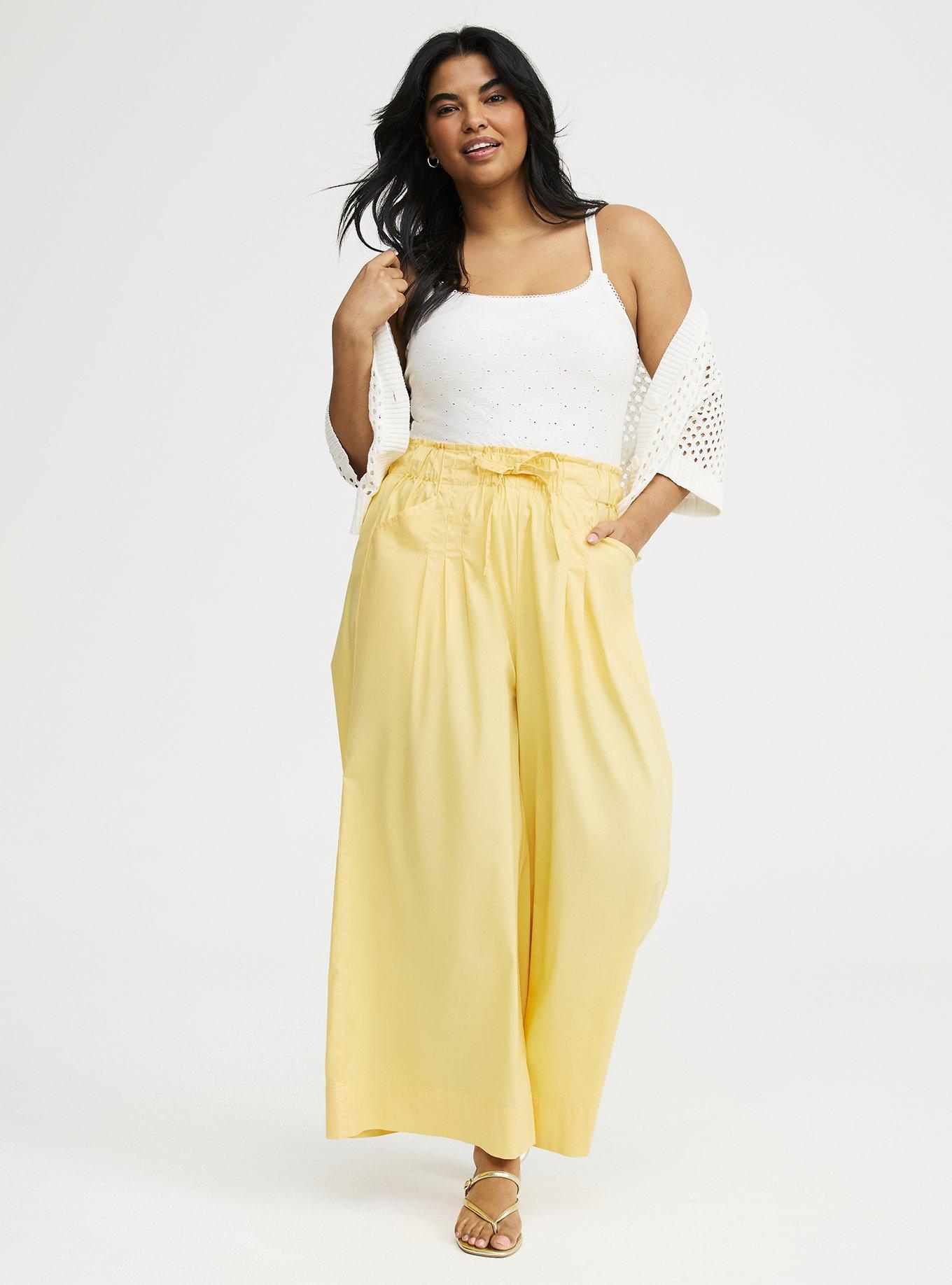 Pull-On Poplin Wide-Leg Pant, SUNDRESS, alternate