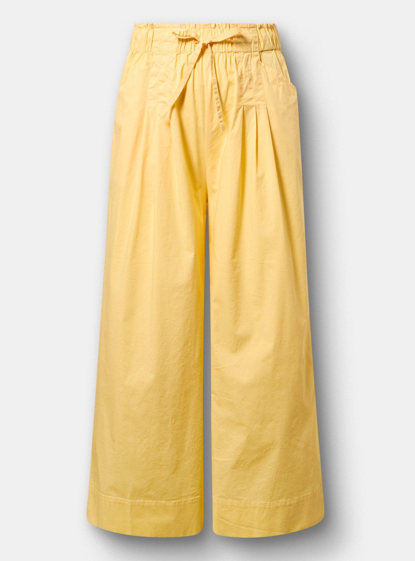 Pull-On Poplin Wide-Leg Pant, SUNDRESS, hi-res