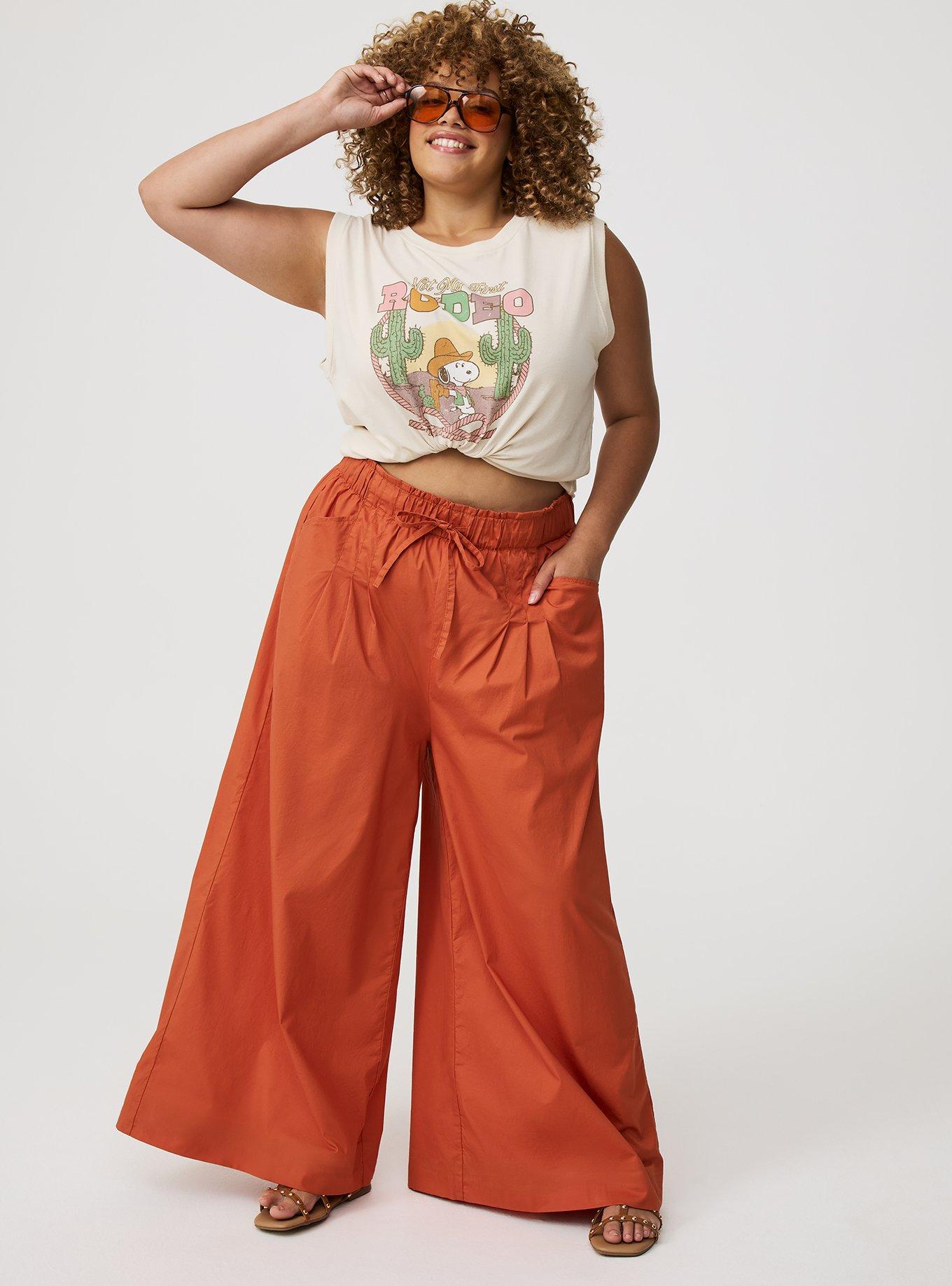 Pull-On Pleat Super Wide Leg Pant