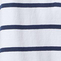 Collared Long Sleeve Top, PEACOAT STRIPE, swatch