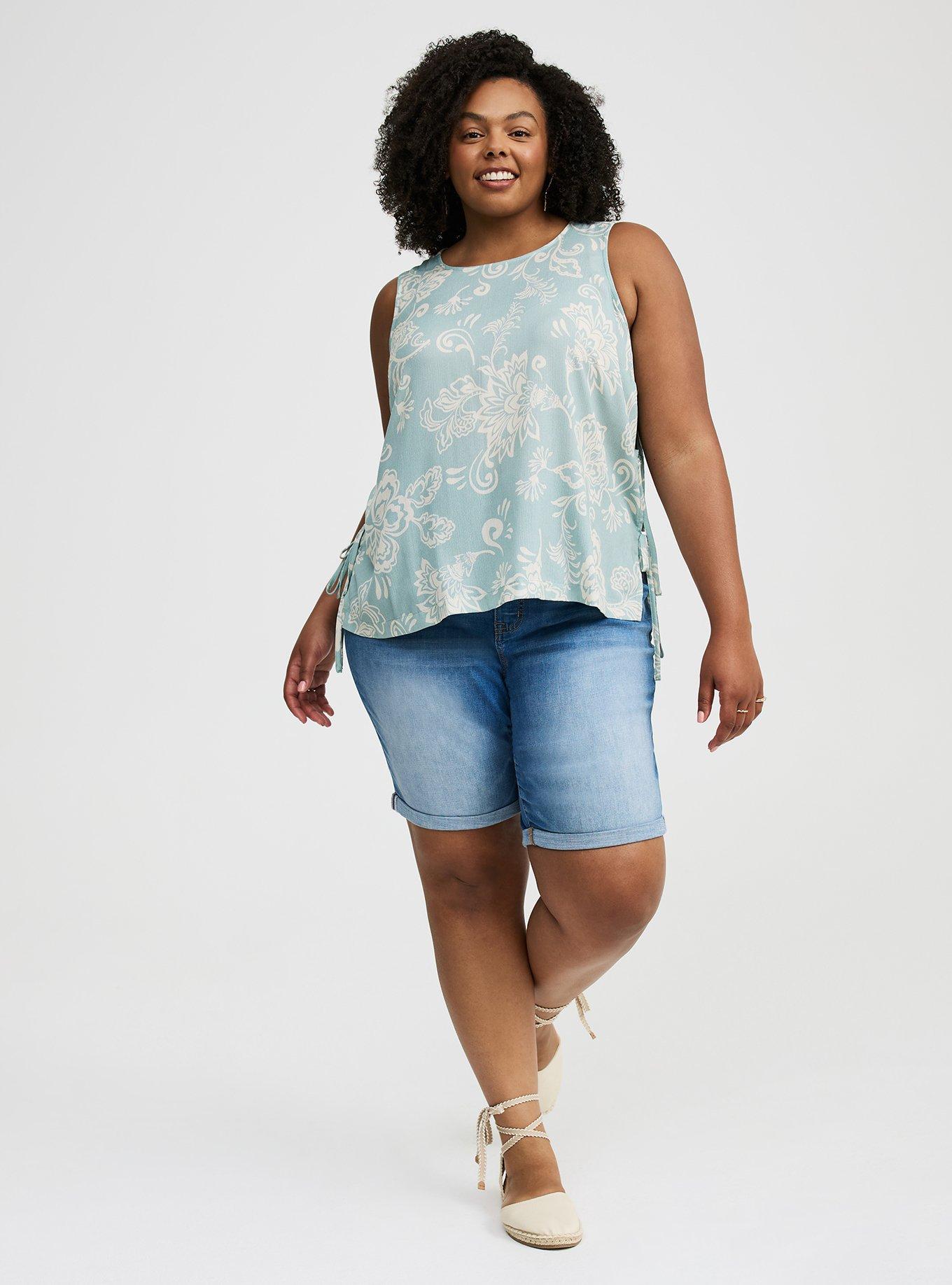 Crinkle Gauze Side-Tie Top