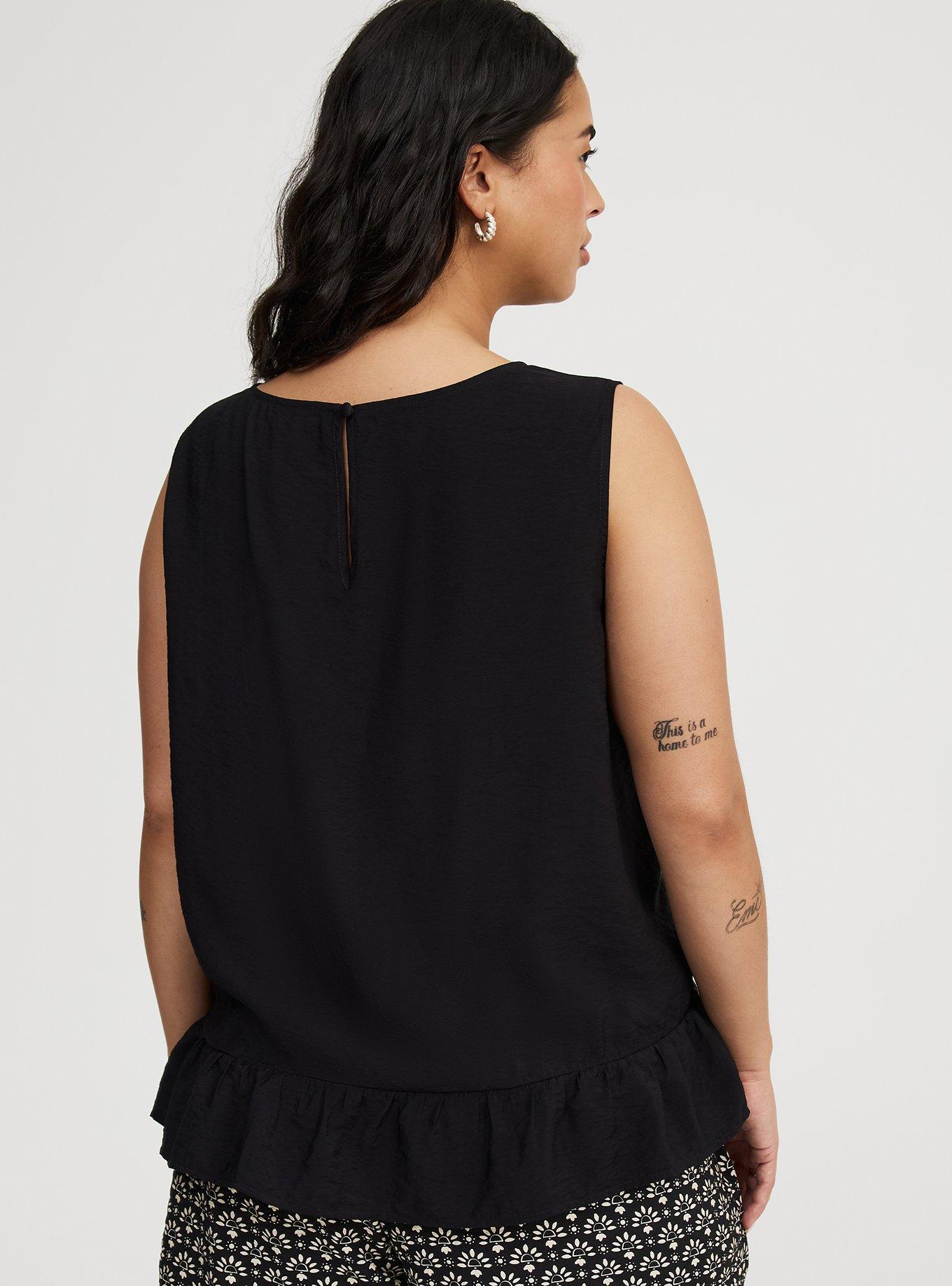 Hammered Viscose Drop-Waist Tank