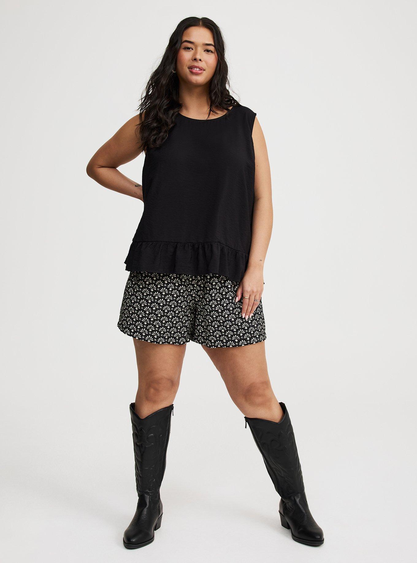 Hammered Viscose Drop-Waist Tank