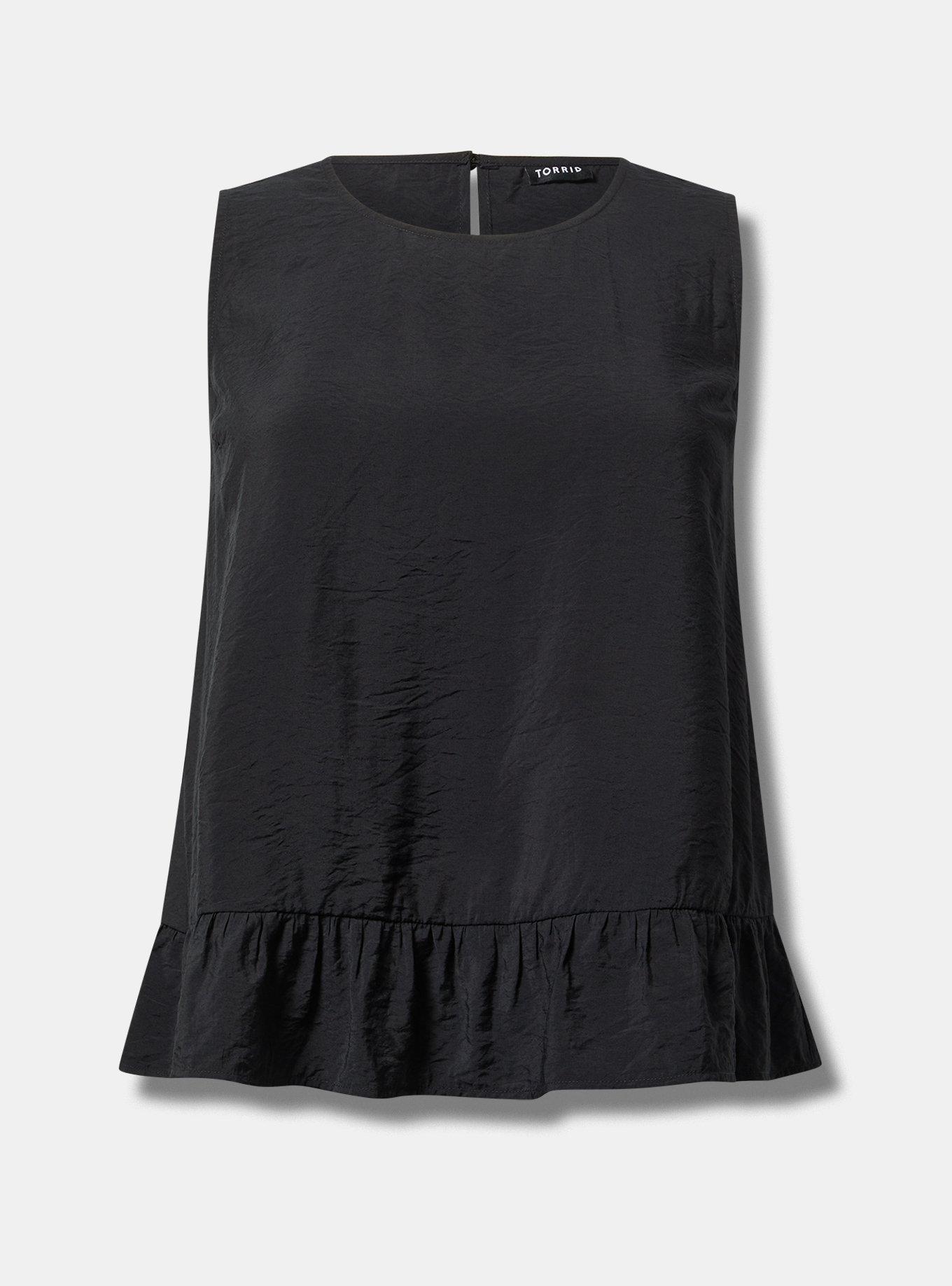 Hammered Viscose Drop-Waist Tank