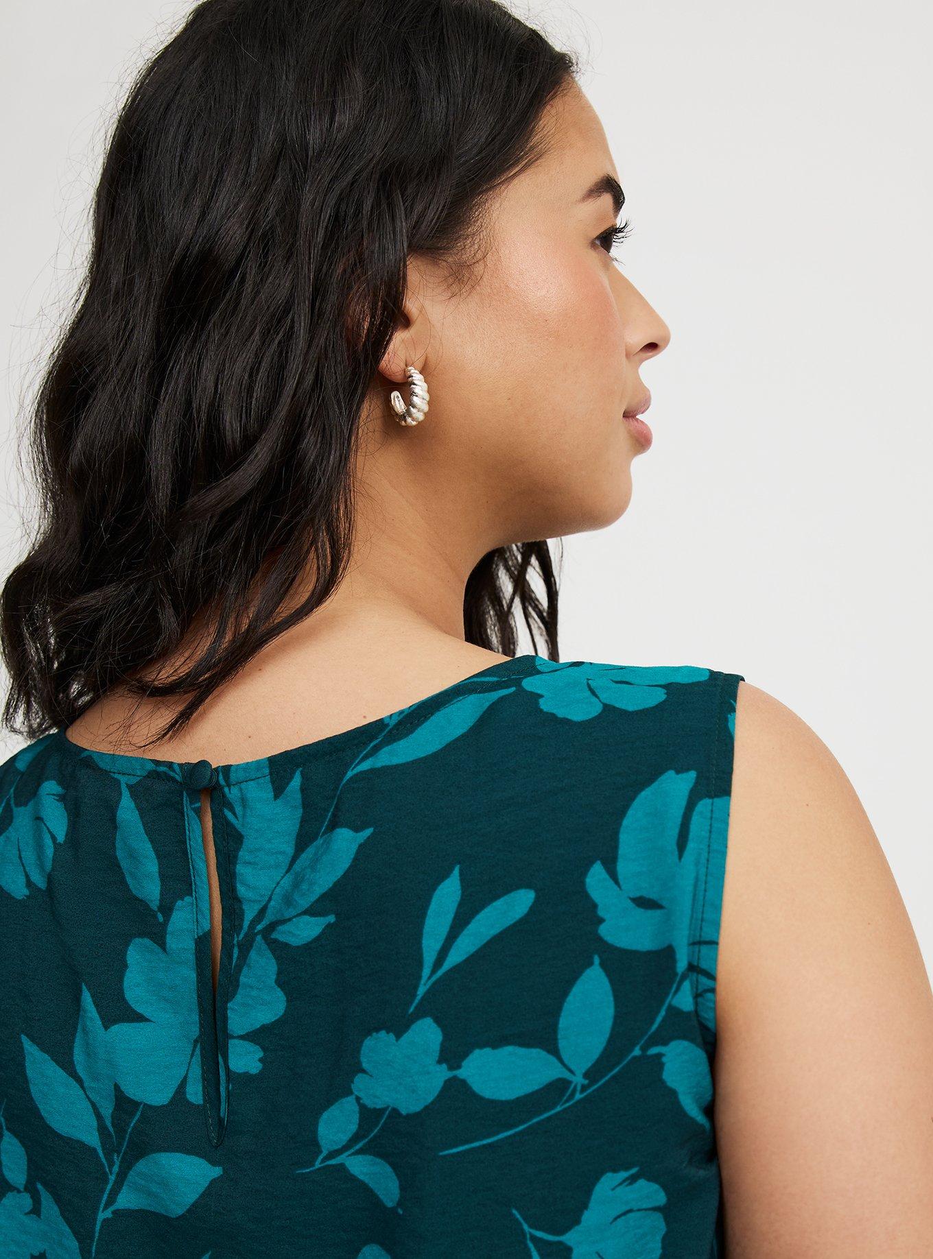 Hammered Viscose Drop-Waist Tank