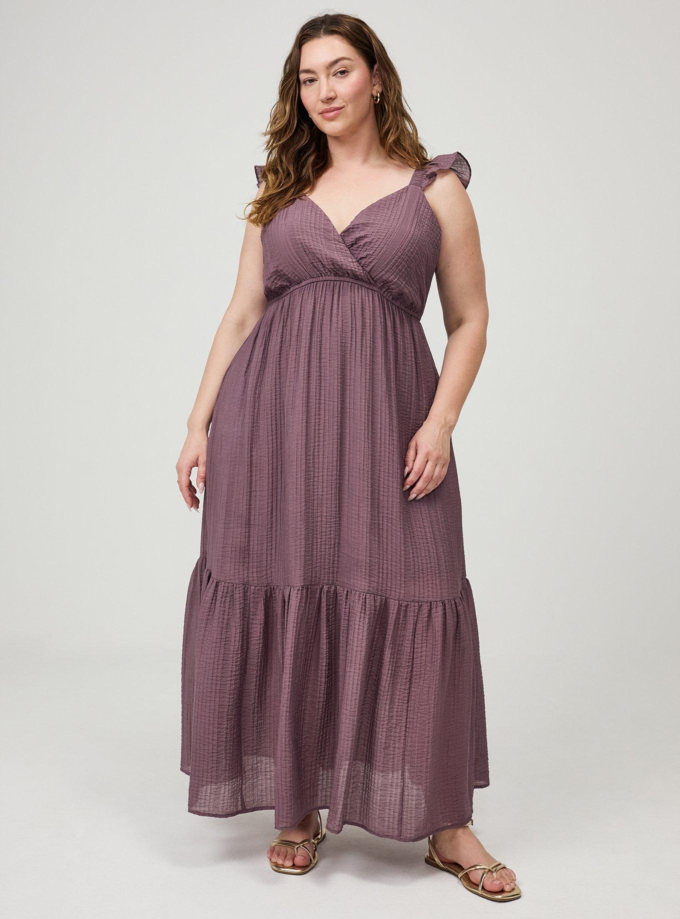 Ruffle Surplice Maxi Dress, FLINT, hi-res