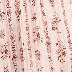 Maxi Ruffle-Sleeve Surplice Dress, FLORAL STRIPE PINK, swatch