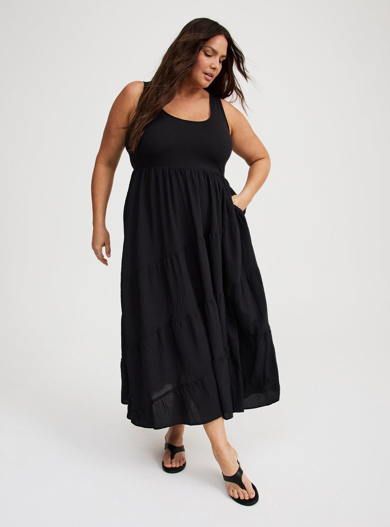 Maxi Asymmetrical-Tiers Dress