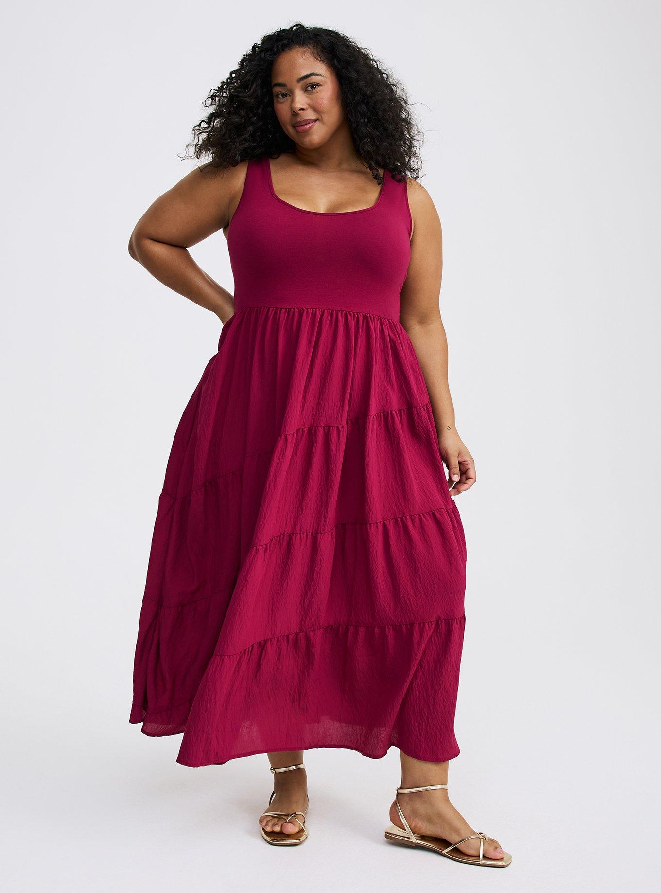Maxi Asymmetrical-Tiers Dress