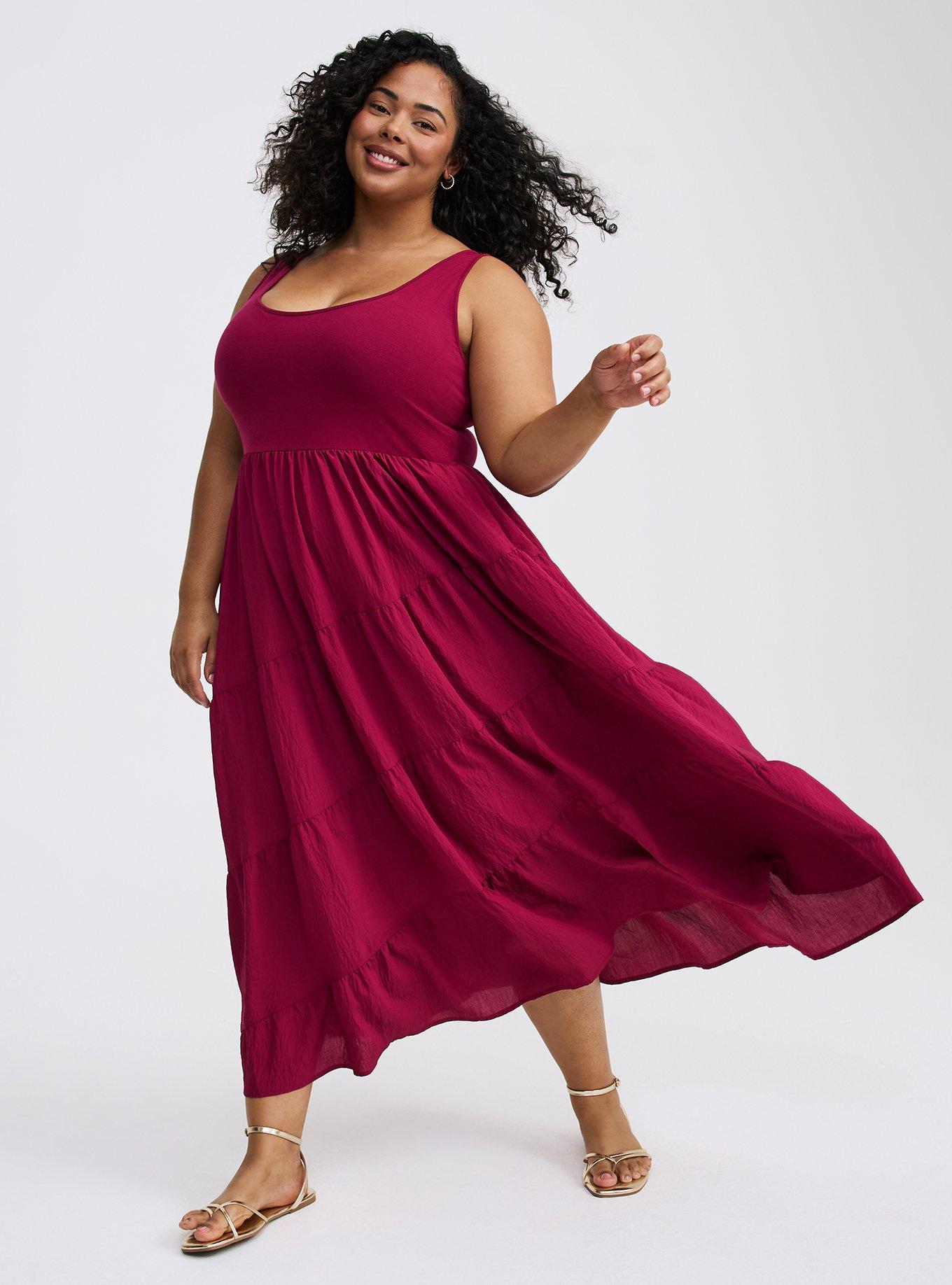 Maxi Asymmetrical-Tiers Dress