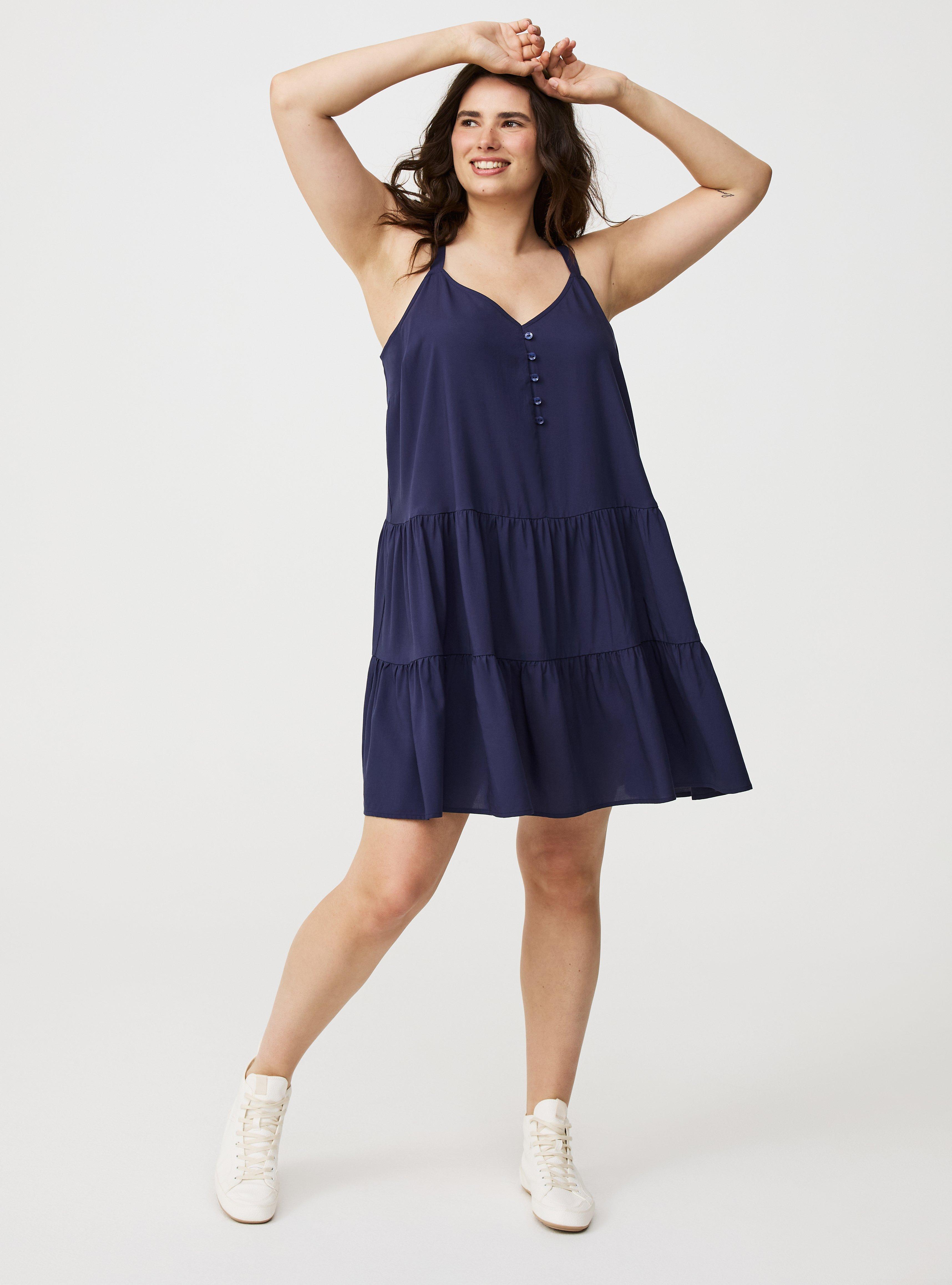 Mini V-Neck Button-Up Dress