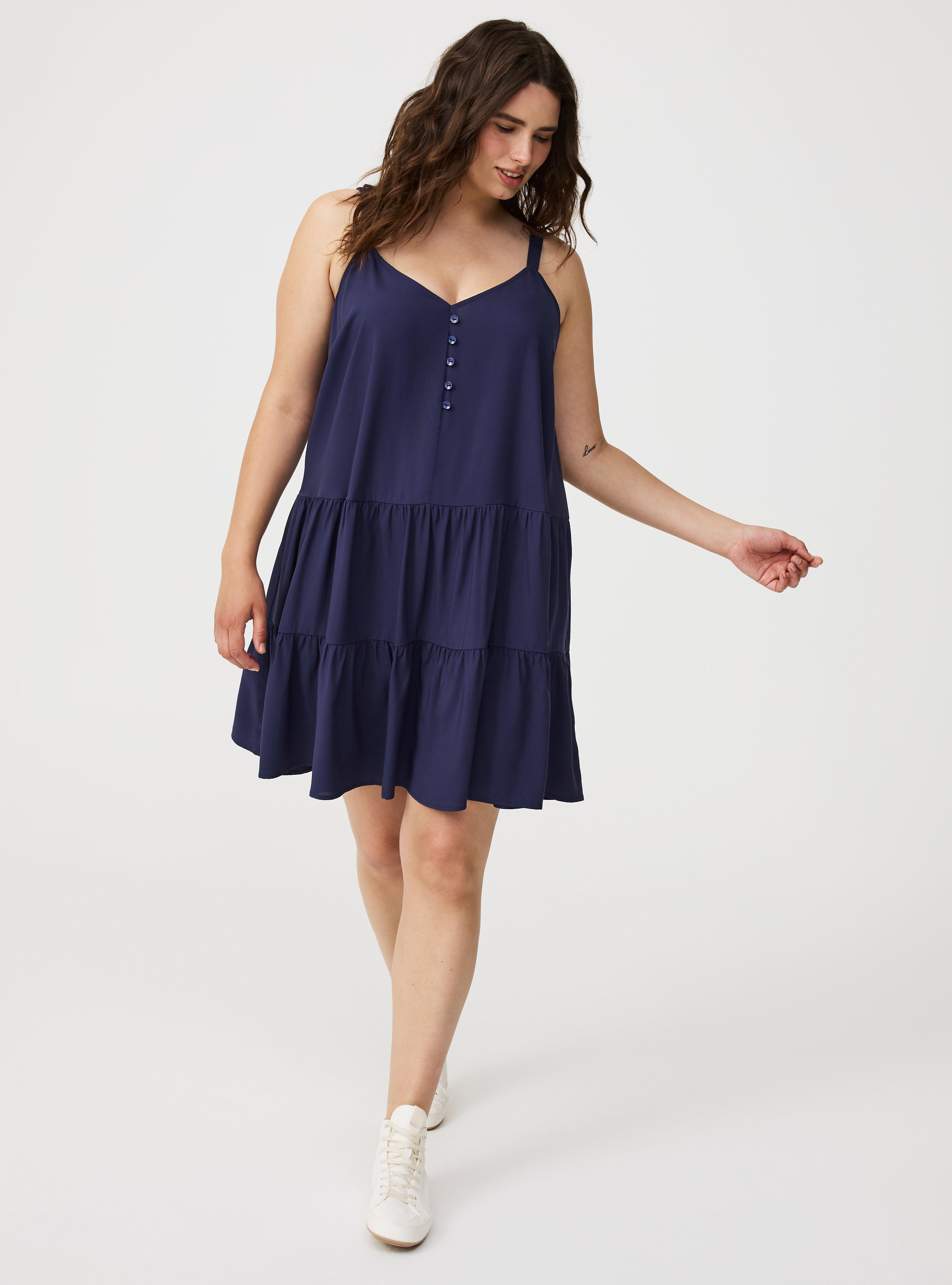 Mini V-Neck Button-Up Dress