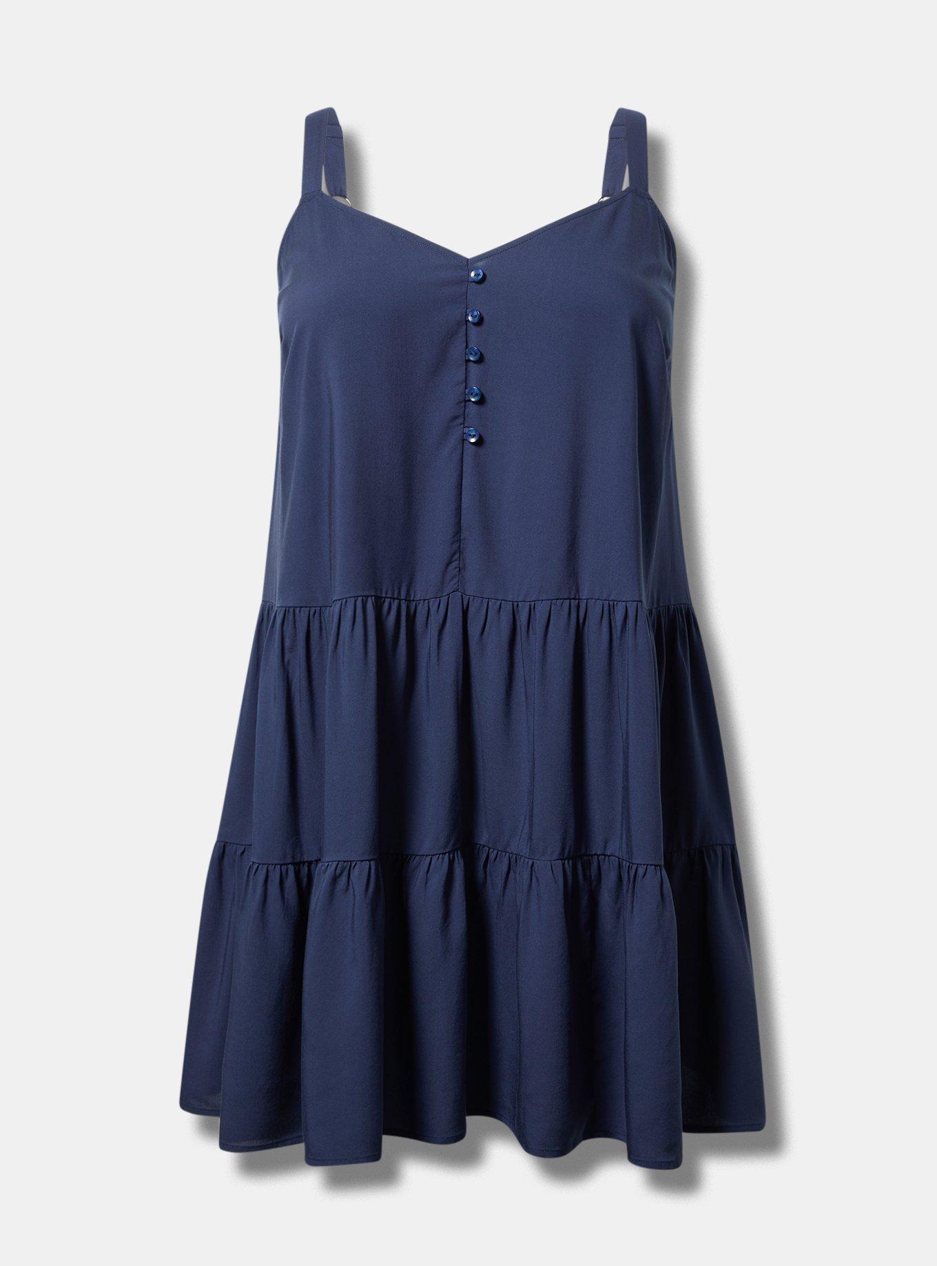 Mini V-Neck Button-Up Dress