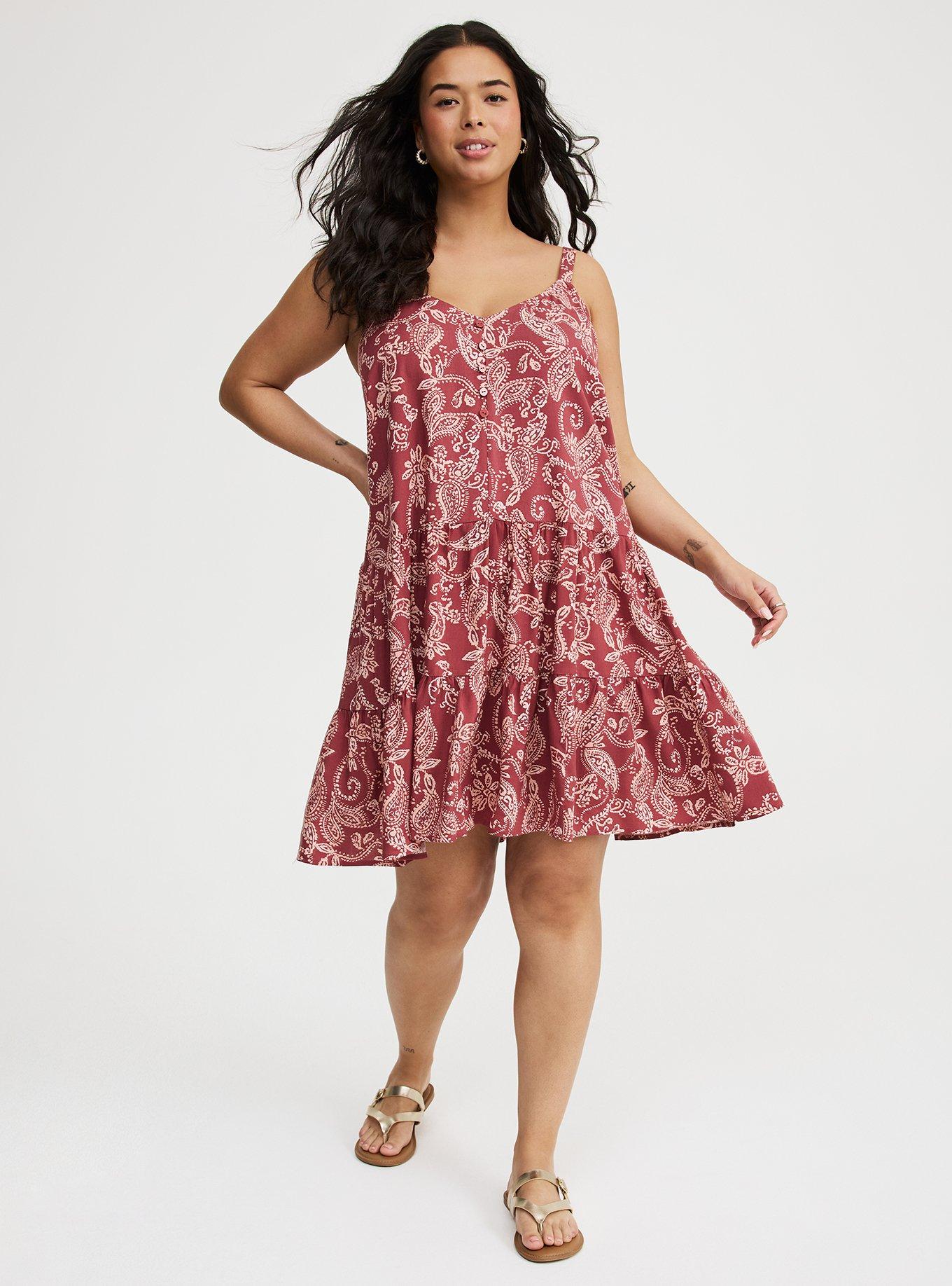 Mini V-Neck Button-Up Dress
