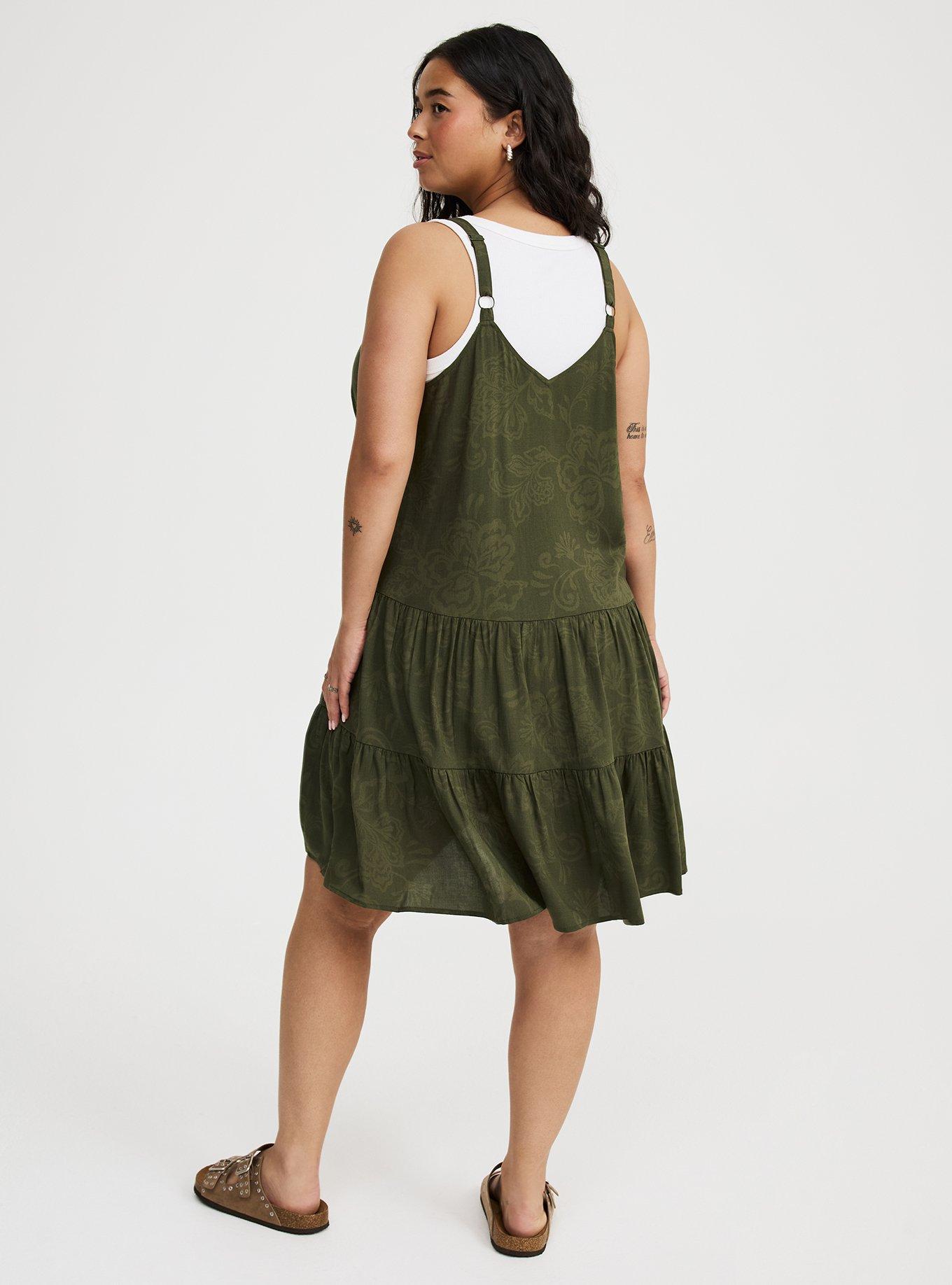 Mini V-Neck Button-Up Dress