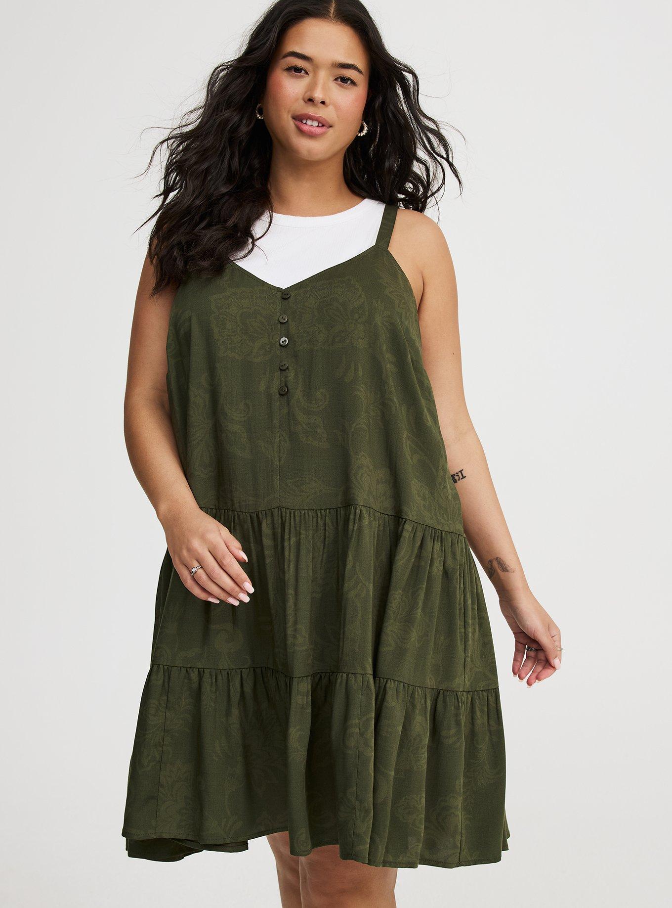 Mini V-Neck Button-Up Dress
