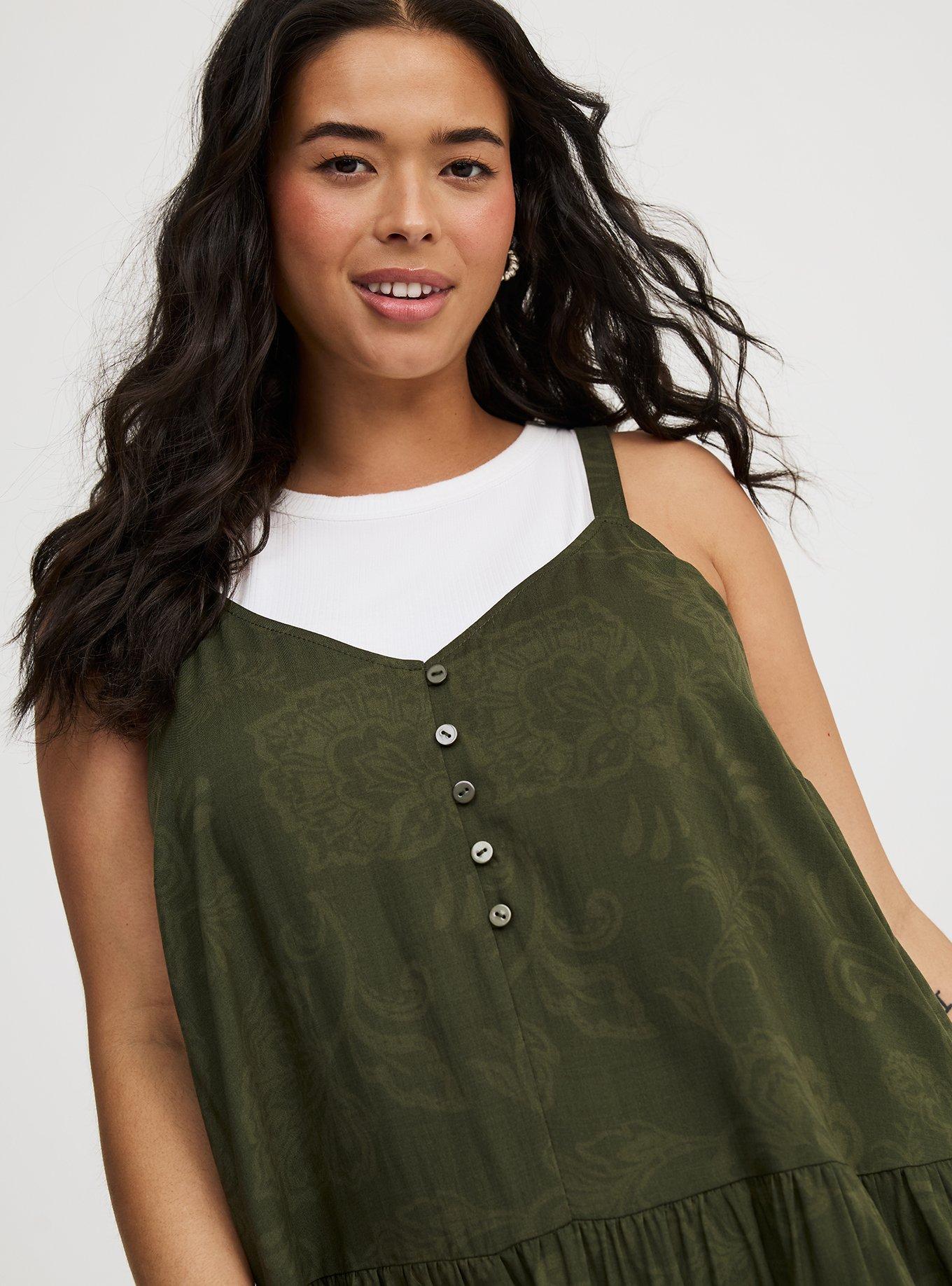 Mini V-Neck Button-Up Dress