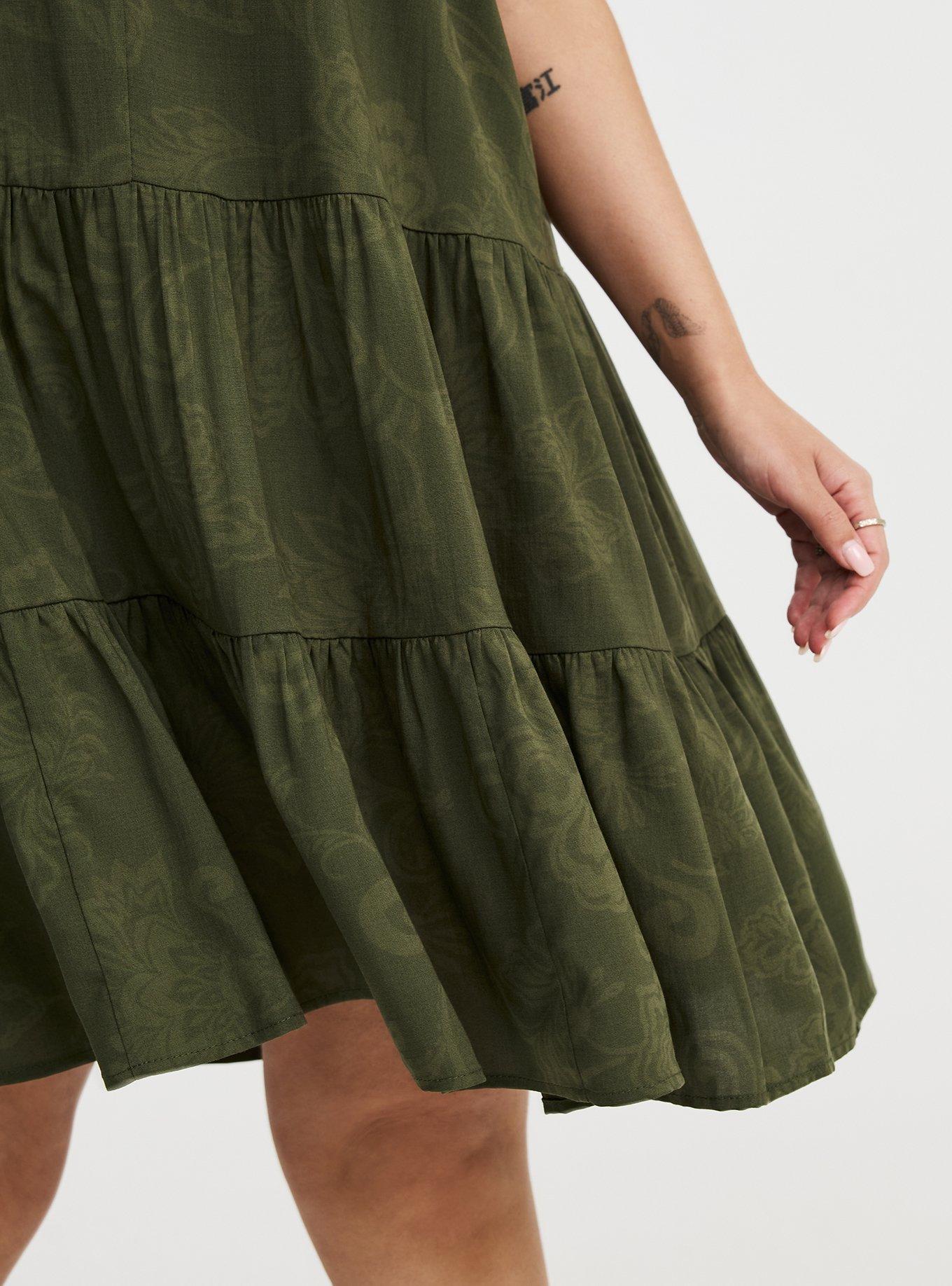Mini V-Neck Button-Up Dress