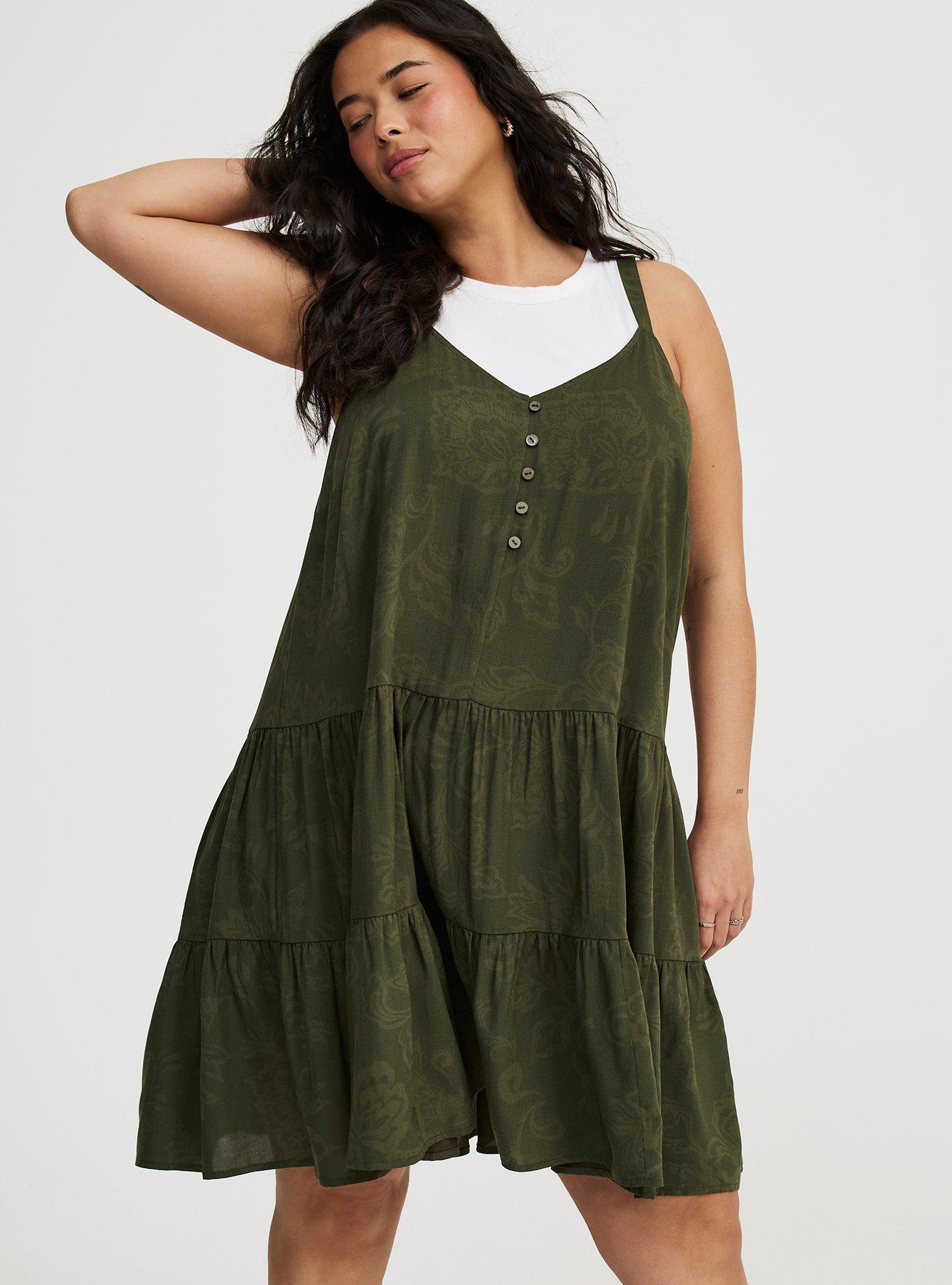 Mini V-Neck Button-Up Dress