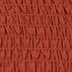 Flutter Sleeve Smocked Jumpsuit, ROASTED RUSSET, swatch