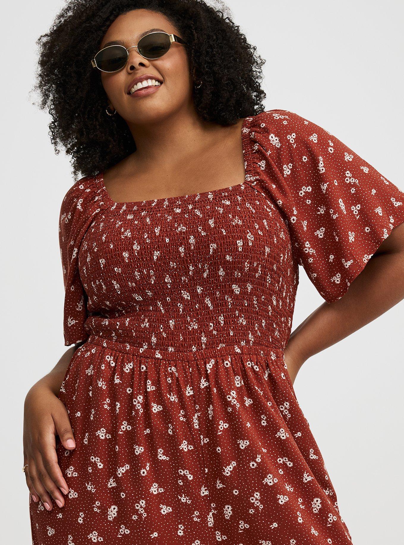 Flutter-Sleeve Smocked Jumpsuit