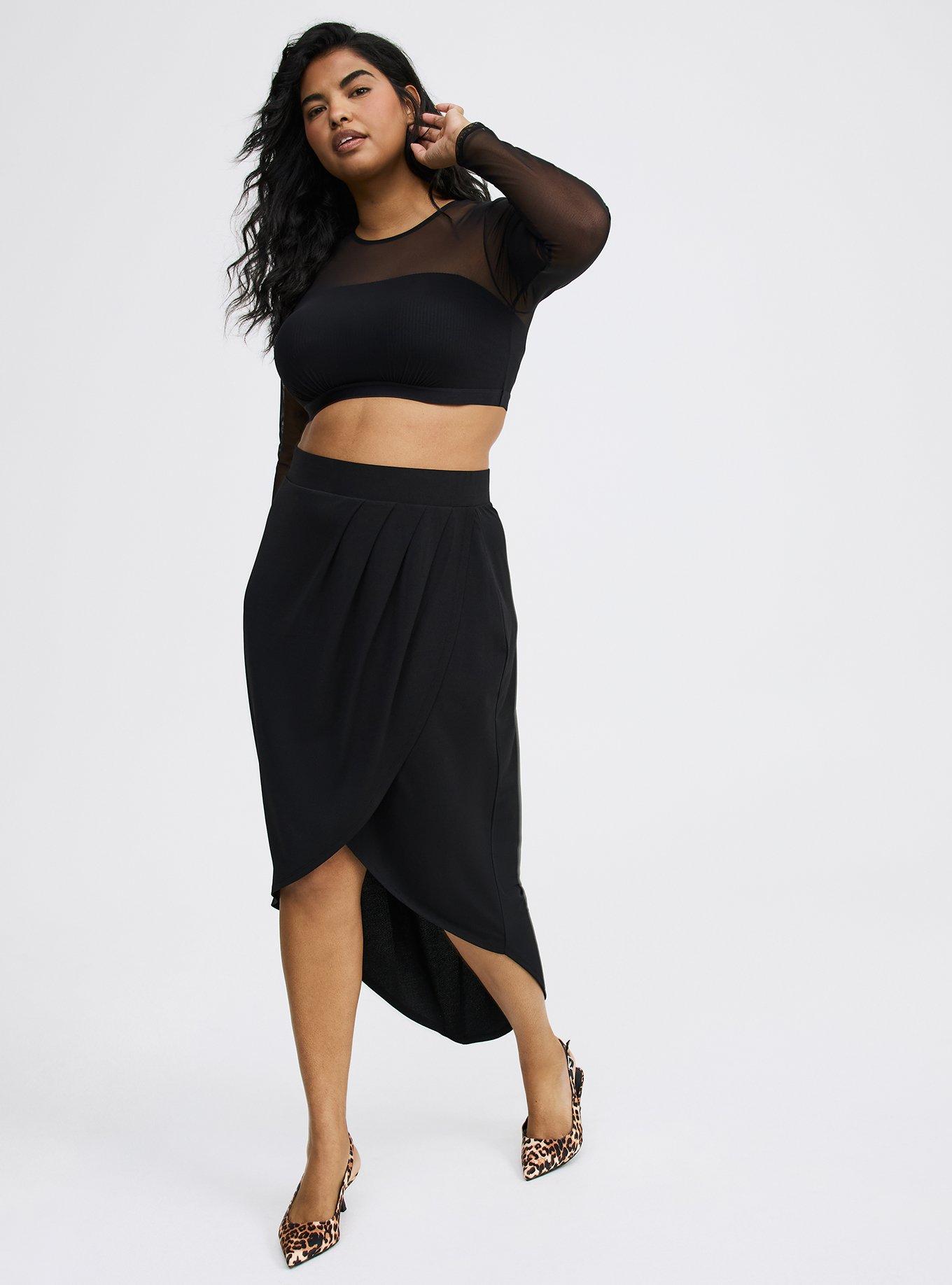 Plus Size - Wrap-Front High-Low Skirt - Torrid