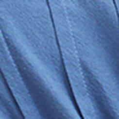 Plus Size Mini Cotton Tiered Lace-Trim Dress, BLUE HORIZON, swatch