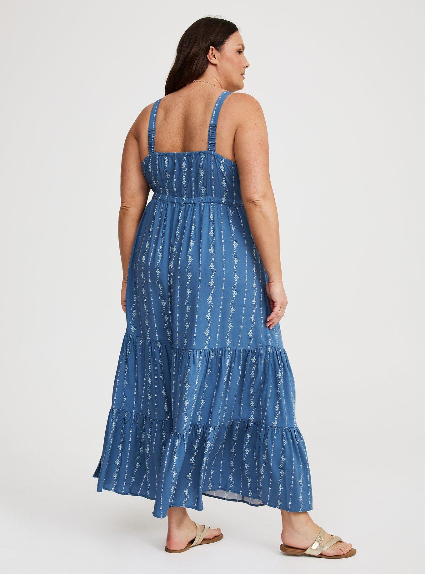 Maxi Surplice Tiered Tank Dress