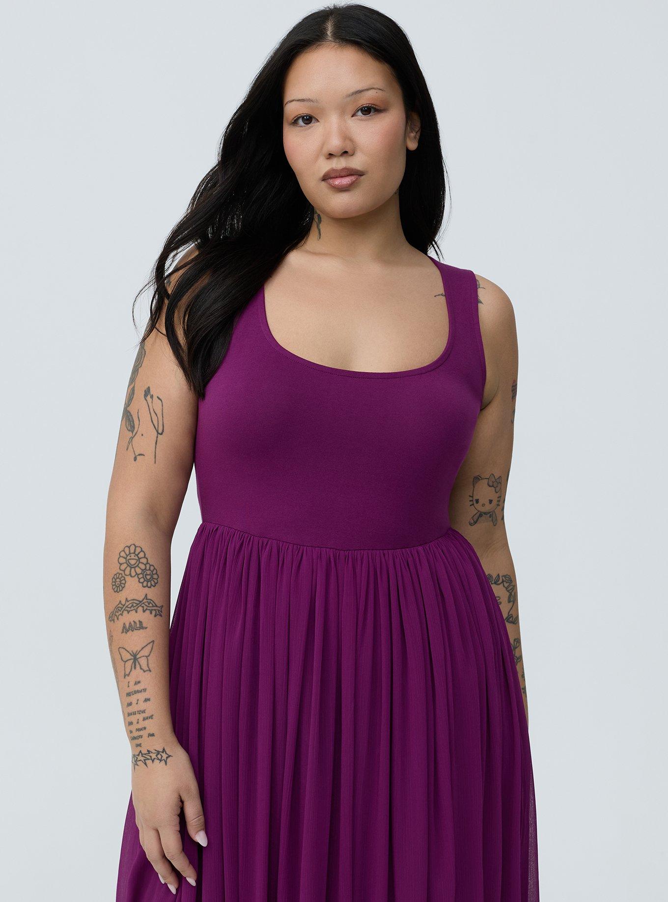 Textured Chiffon Maxi Dress, PLUM CASPIA, alternate