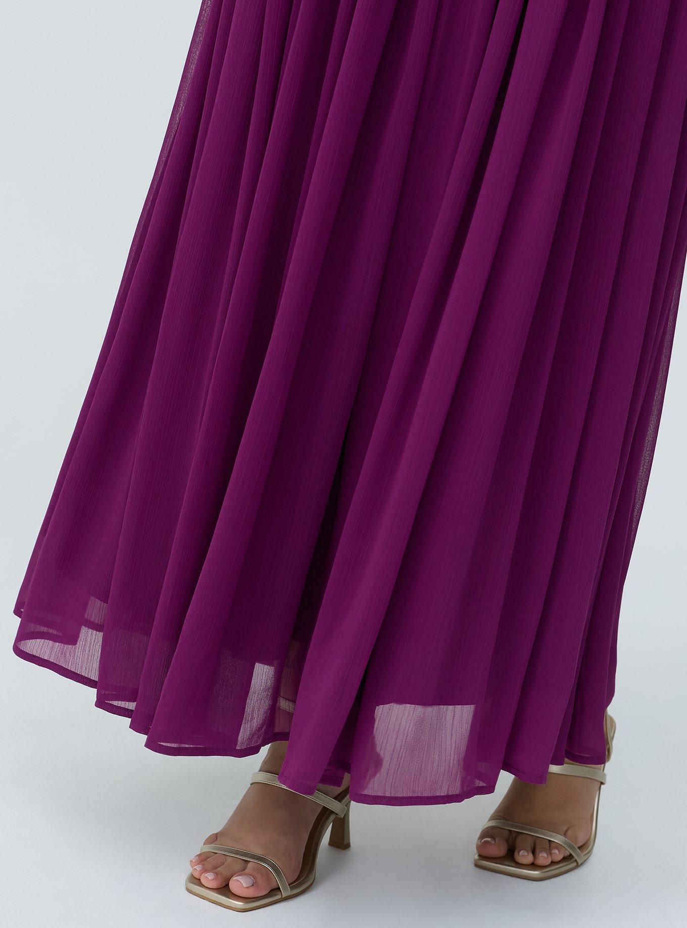 Textured Chiffon Maxi Dress, PLUM CASPIA, alternate