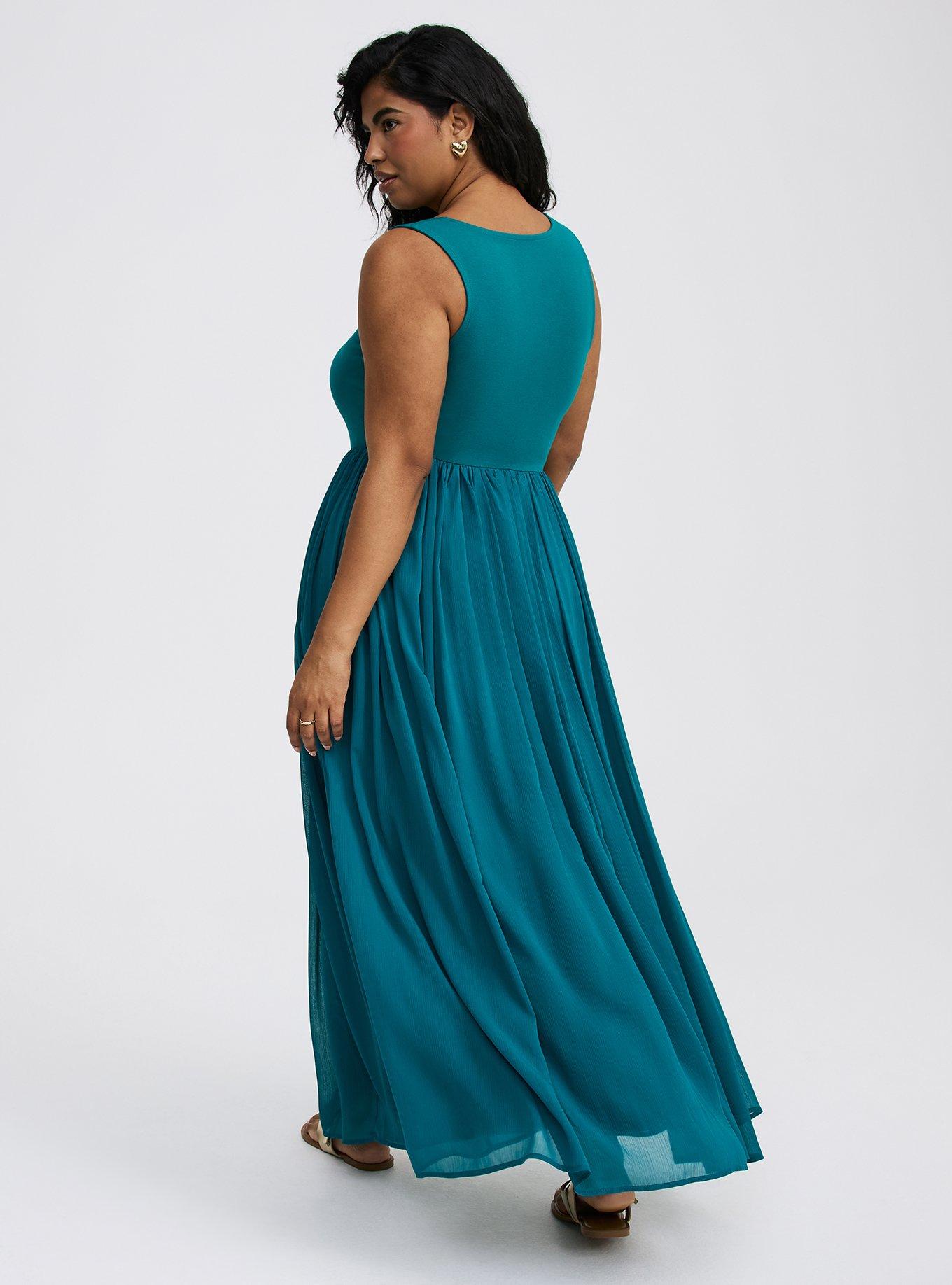 Maxi Textured Chiffon Floor Dress